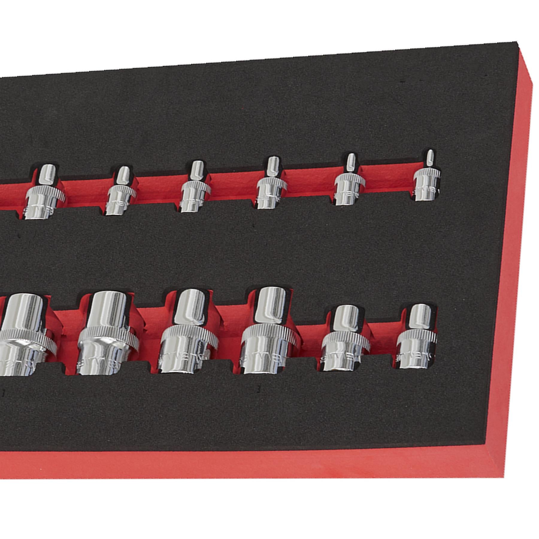 Sealey TRX-Star* Socket Set 14pc 1/4", 3/8" & 1/2"Sq Drive E4-E24