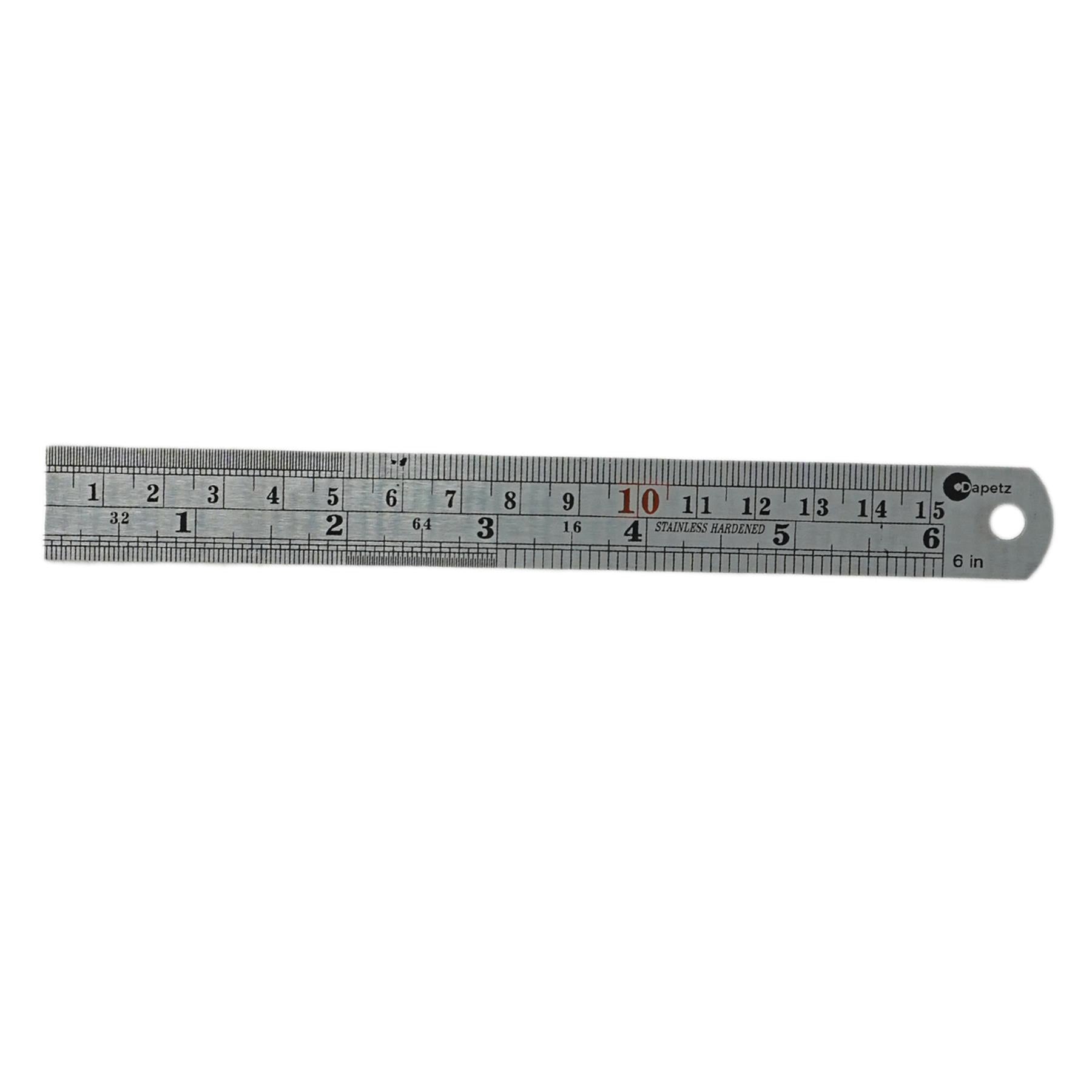 Steel Ruler 150mm Metric Imperial Building Engineering Ruler Worskshop DIY