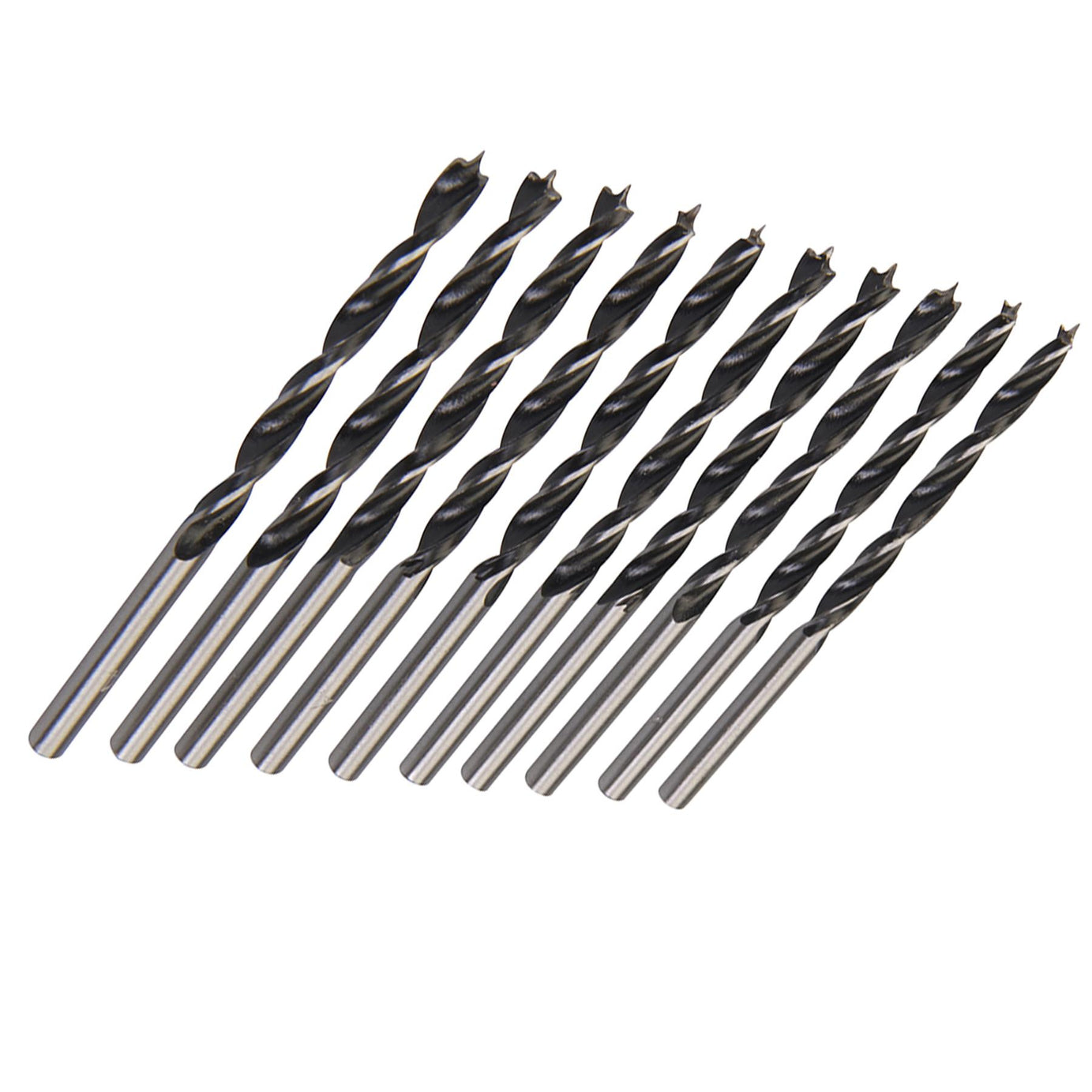 10Pk Lip & Spur Drill Bits 4mm Durable Sharp Precision Drill Work On Wood DIY