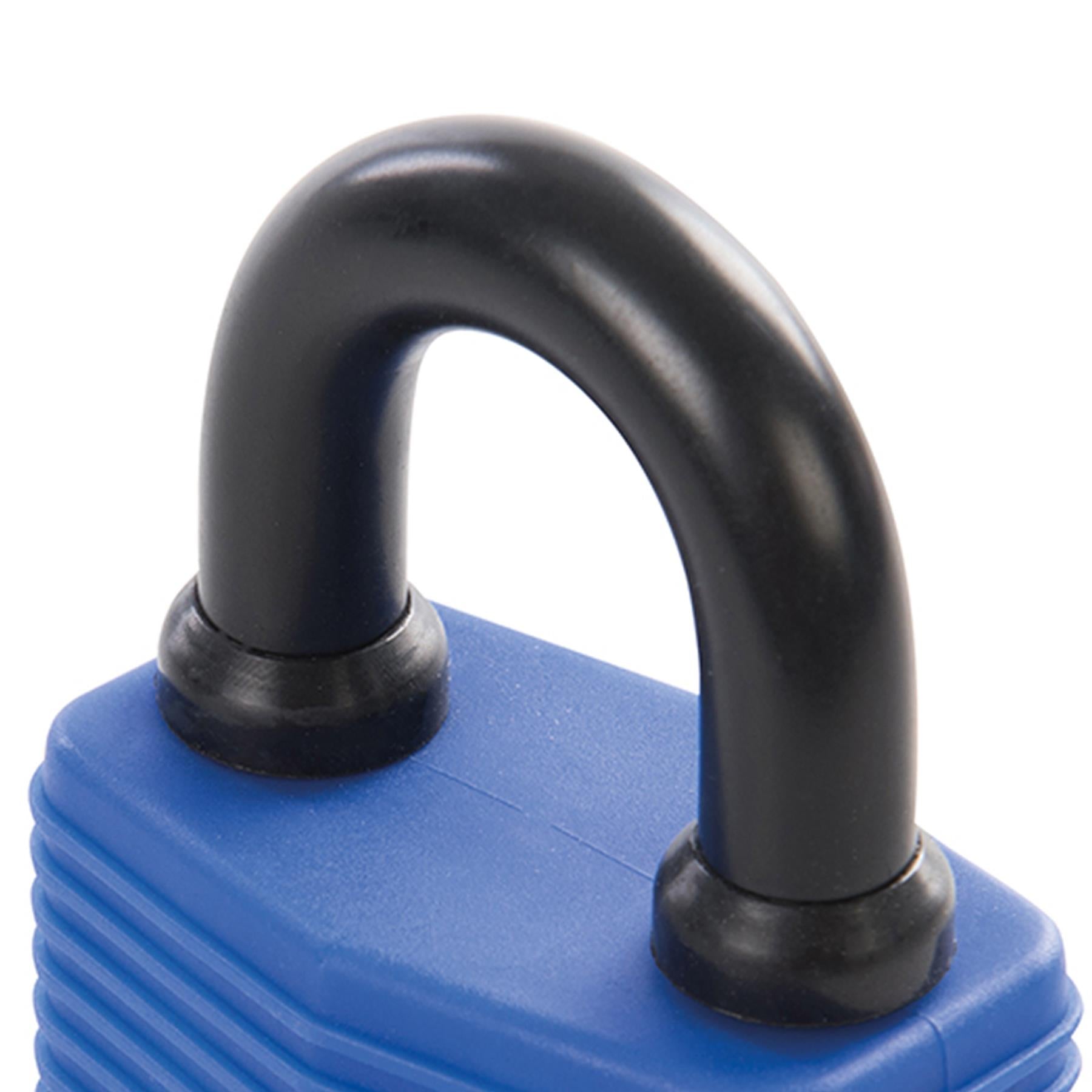 Weatherproof Combination Padlock Steel Body With Plastic-Coated Shackle 50mm