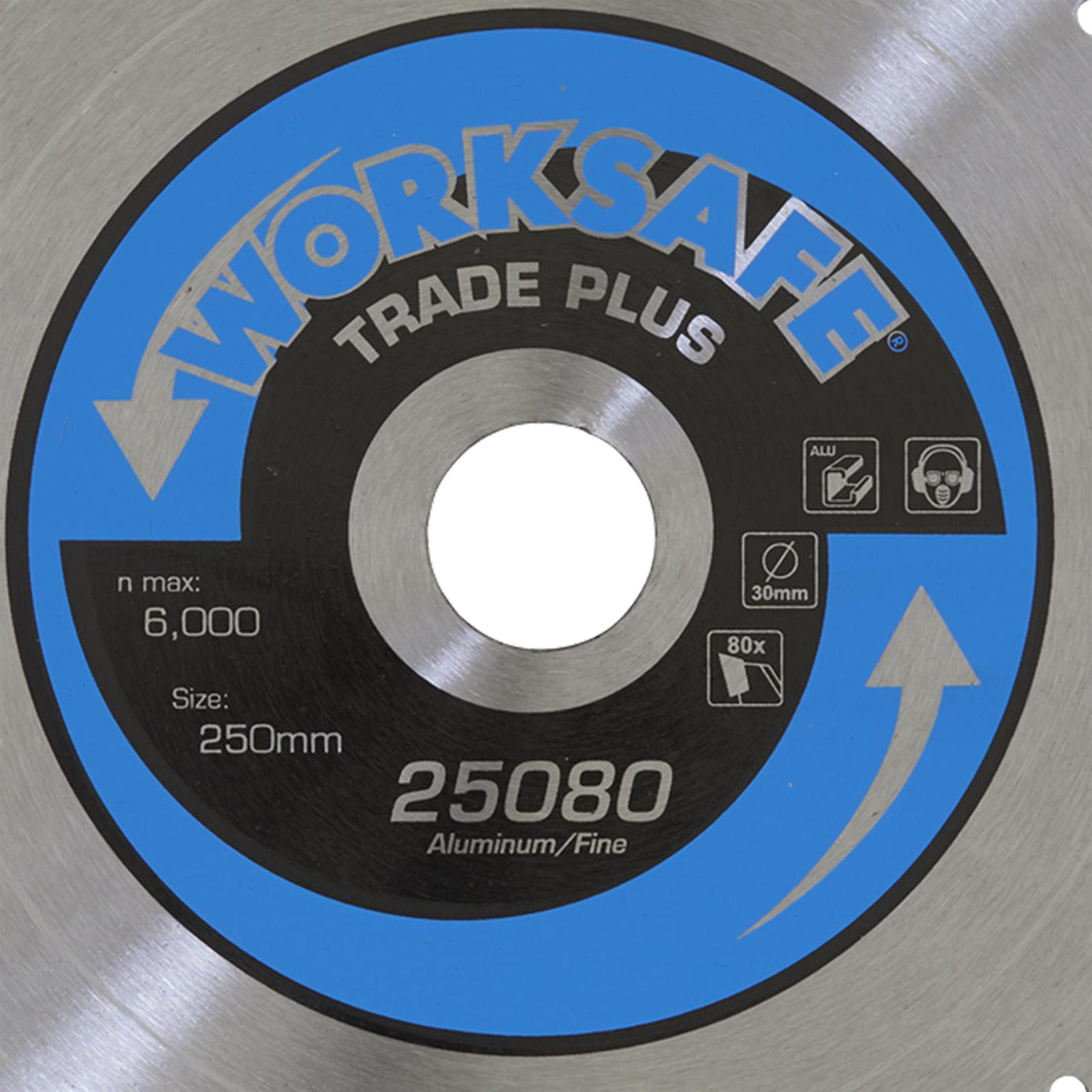 Sealey 25080/Ali 80tpu 250 x 30mm Aluminium Circular Saw Steel Cutting Blade