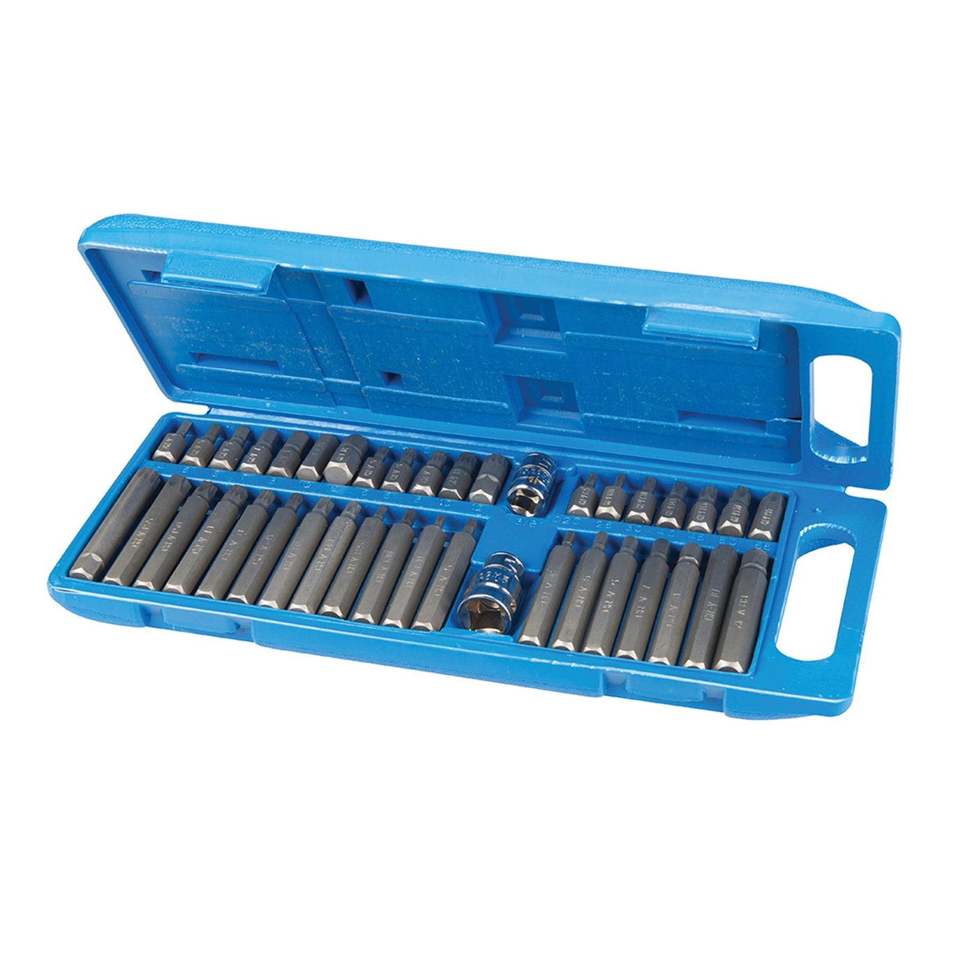 40Pce Hex, Torx & Spline Bit Set With Impact Screwdrivers And Ratchets