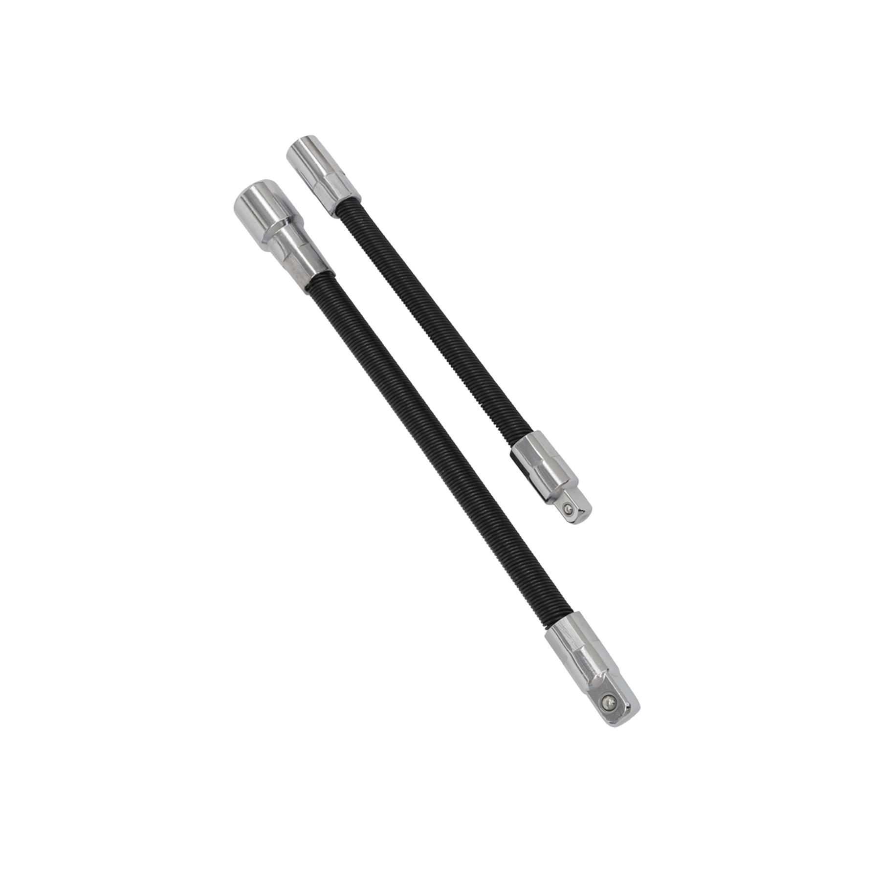 2Pc Flexible Extension Adaptor Set 1/4"Sq x 150mm & 3/8"Sq x Sealey