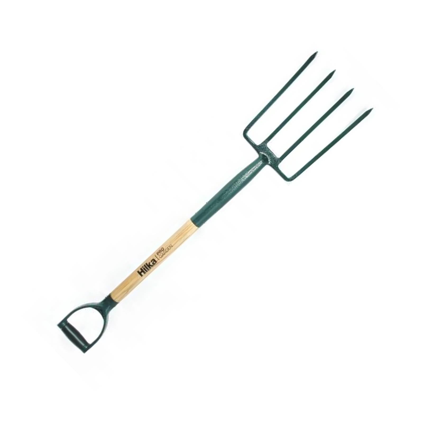 Carbon Steel ergonomic soft grip handle and hardwood shaft Digging Fork