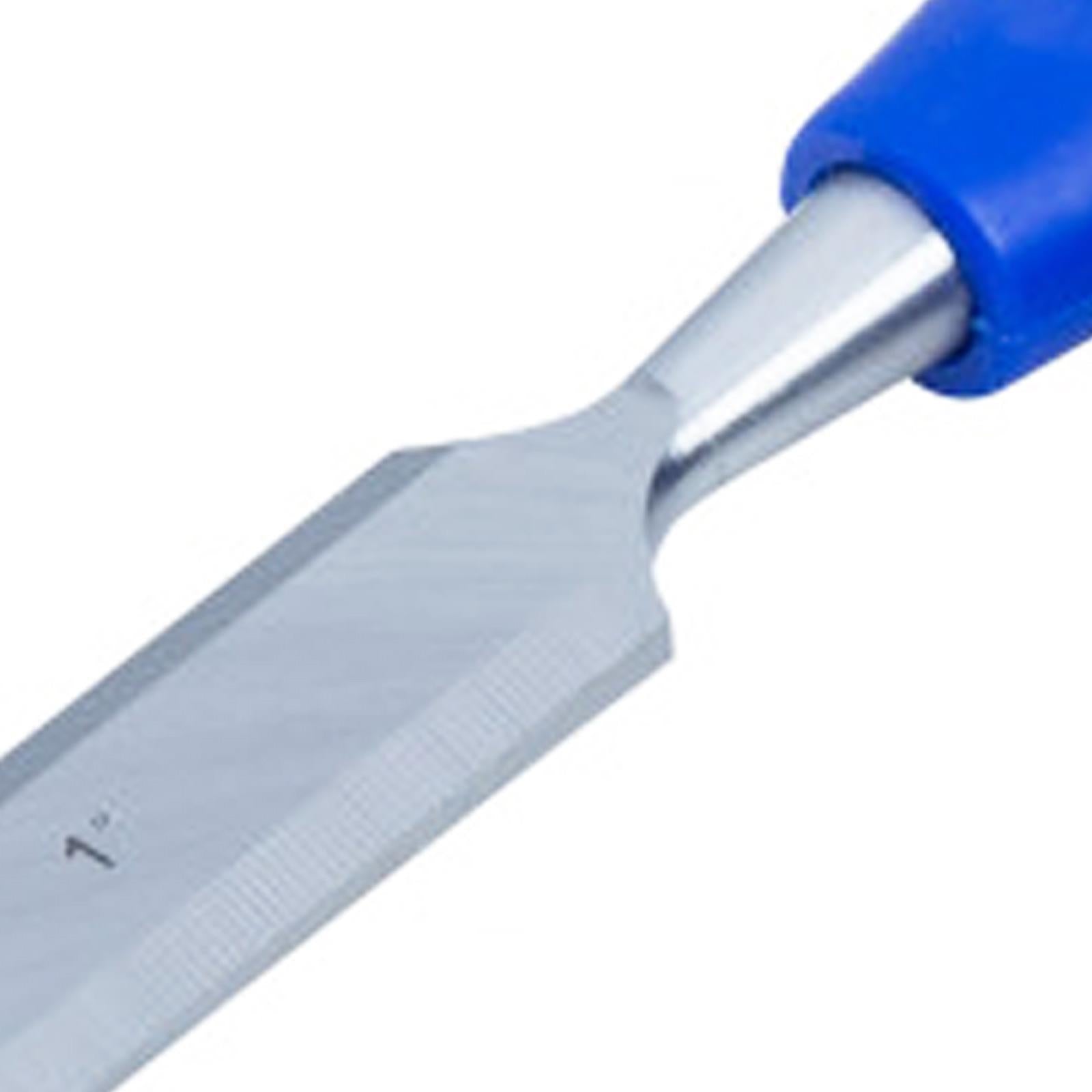 BlueSpot 4 Piece Wood Chisel Set Soft Grip Rubber Handle 1/4" 1/2" 3/4" 1" Hardened Steel