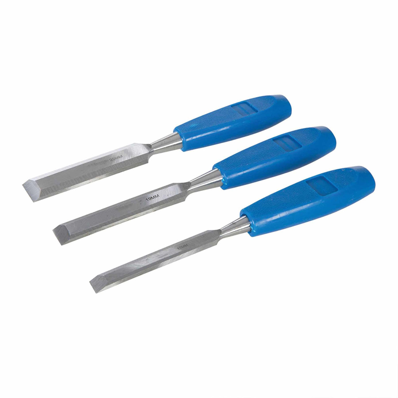 Wood Chisel Set 3Pc Bevel Edged Chisels With Comfortable Polypropylene Handles