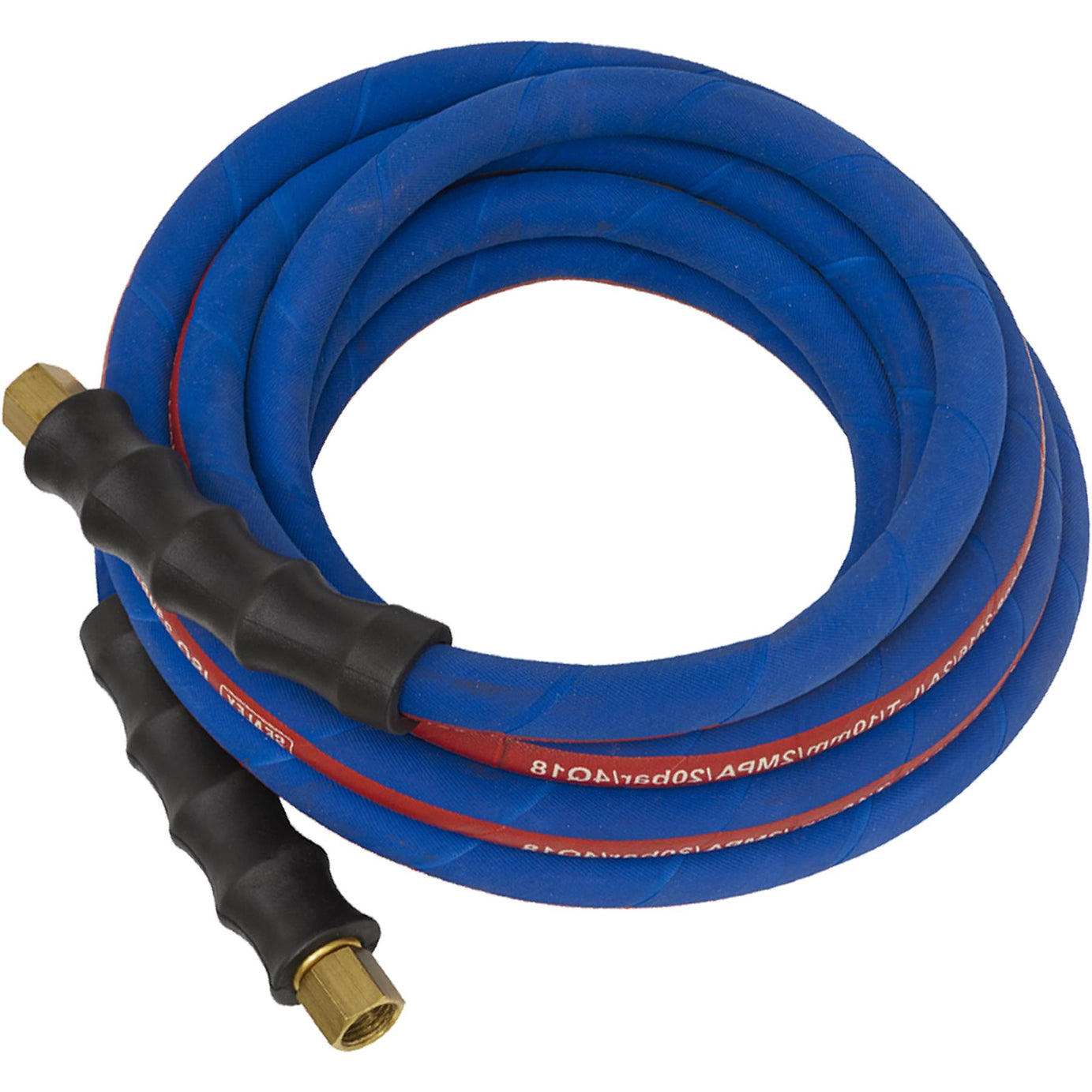 Sealey Air Hose 5m x 10mm with 1/4"BSP Unions Extra-Heavy-Duty