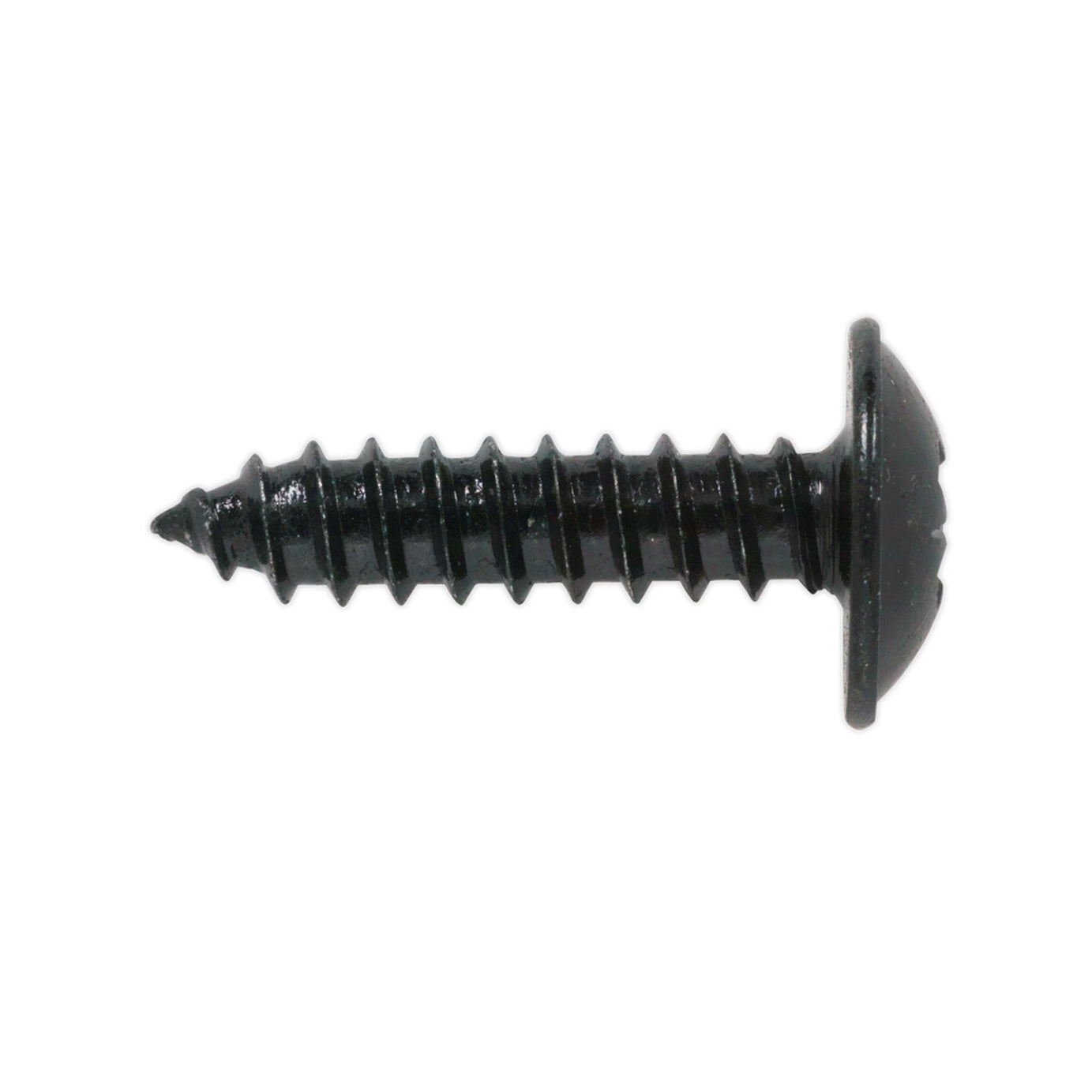 Sealey Self Tapping Screw 4.8 x 13mm Flanged Head Black Pozi Pack 100