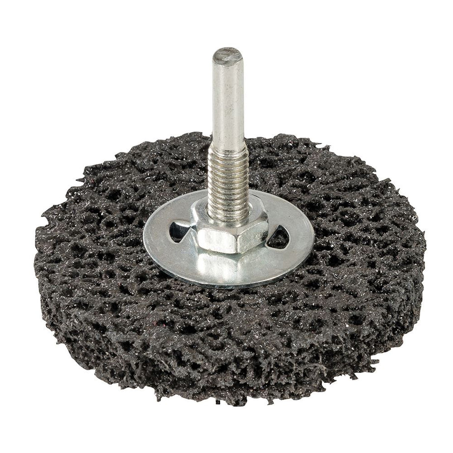 Polycarbide Abrasive Wheel 75mm Silicon Carbide-Coated Nylon Mesh & Alloy Arbor