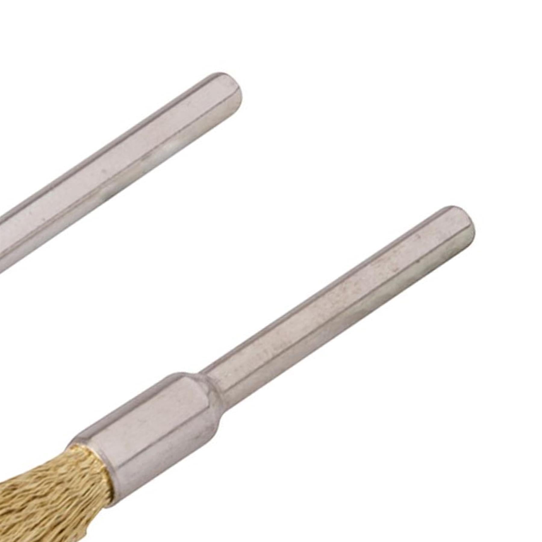 3Pc Rotary Tool Brass Wire Brush Set - 5, 15, 20mm Dia Soft Brass Wire Cleaning