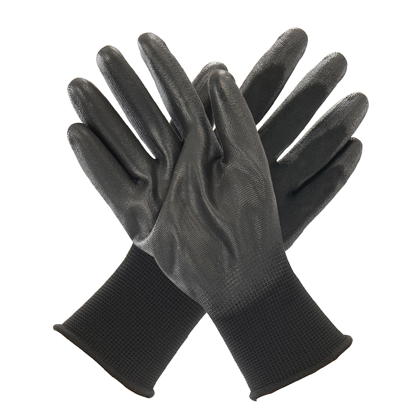 20x PU Palm Coated Work Wear Gardening Black Safety Gloves XL 11