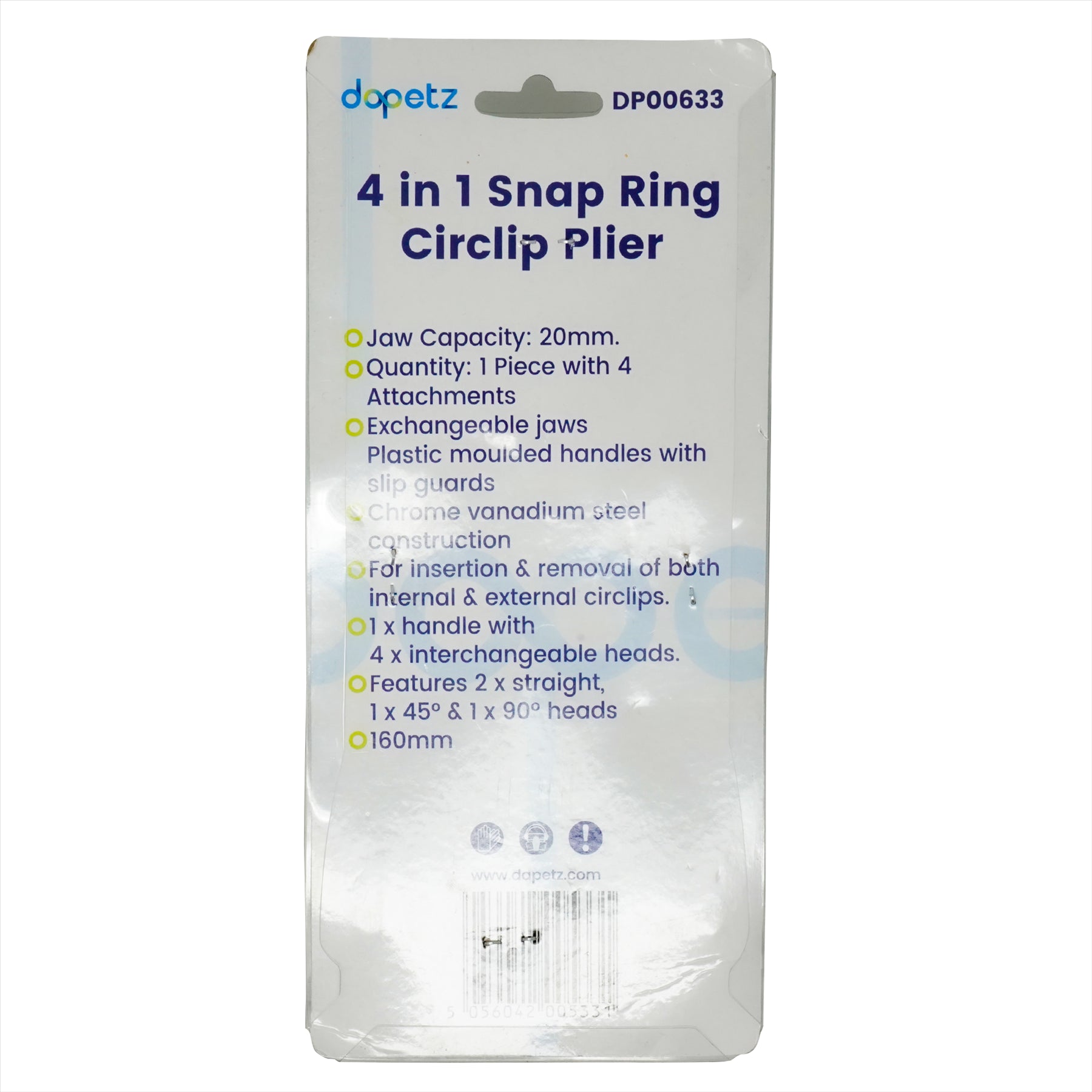 Silverline 5pc CIRCLIP PLIERS RETAINING RING SET INTERNAL EXTERNAL Sirclip Clip