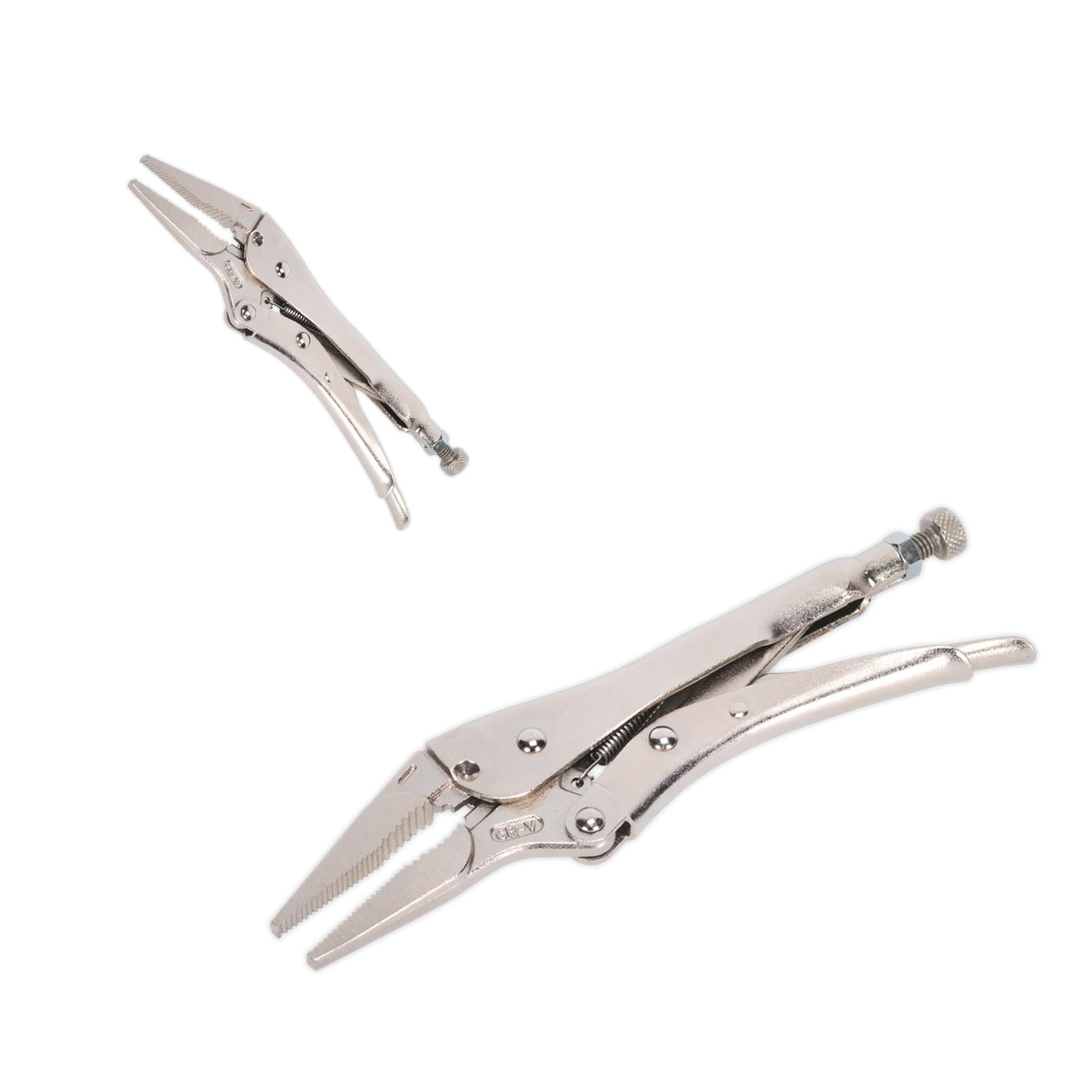 Sealey Locking Pliers Long Nose 210mm 0-60mm Capacity