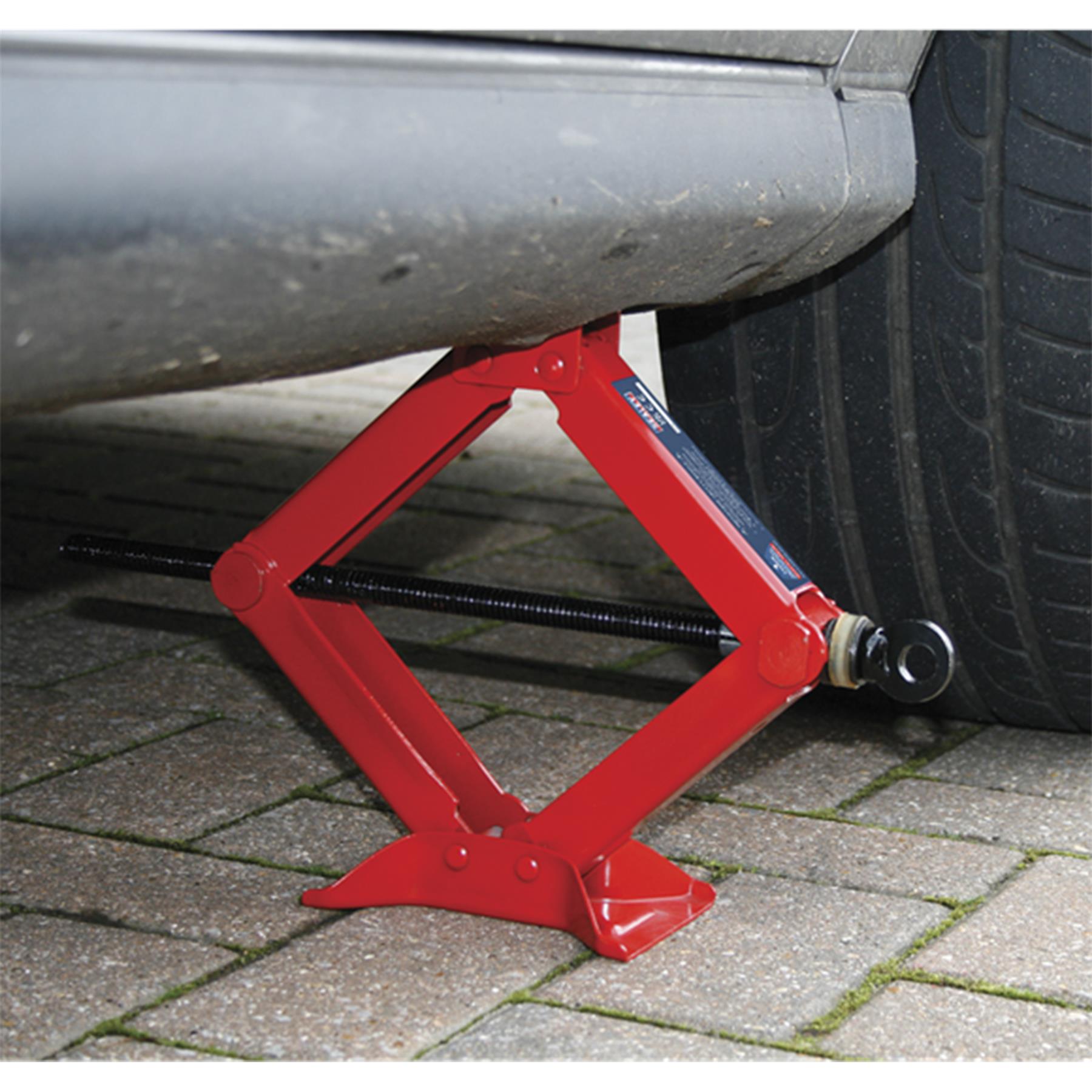 Sealey Heavy Duty Car Lift Scissor Jack 1 Tonne Ton Easy Lifting Tool