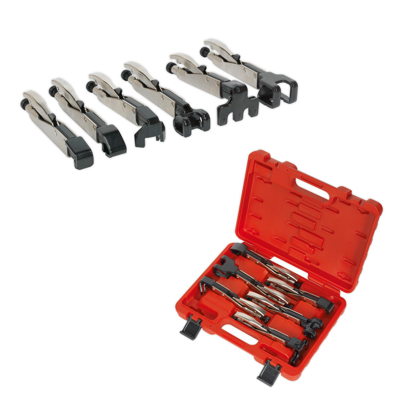 Sealey Axial Locking Grip Set 6pc Smooth & Secure Handling