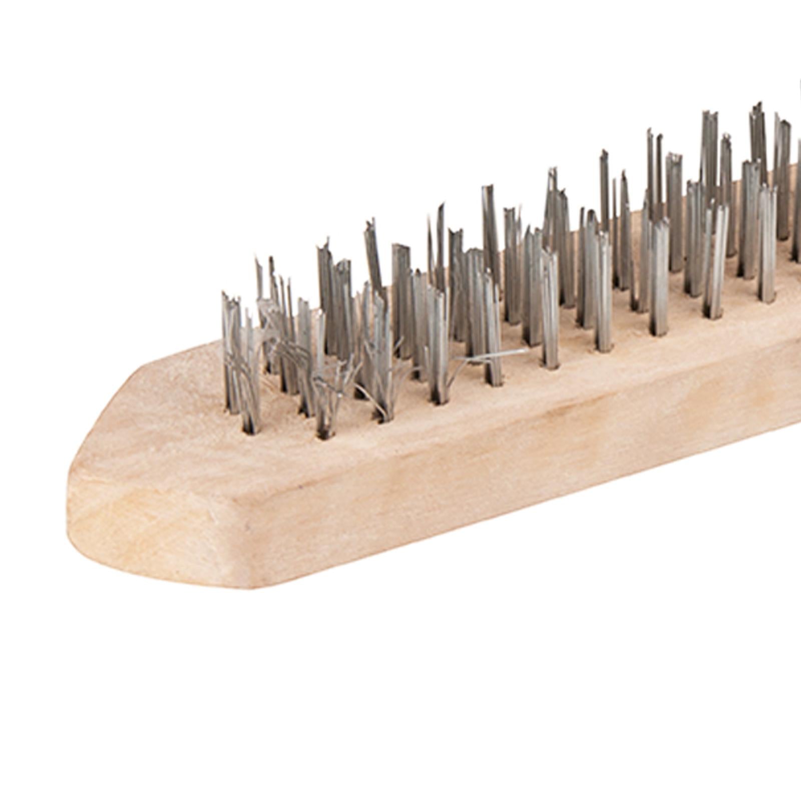 Wire Brush 4 Row Removing Rust Scale Surface Preparation Cleaning Garage