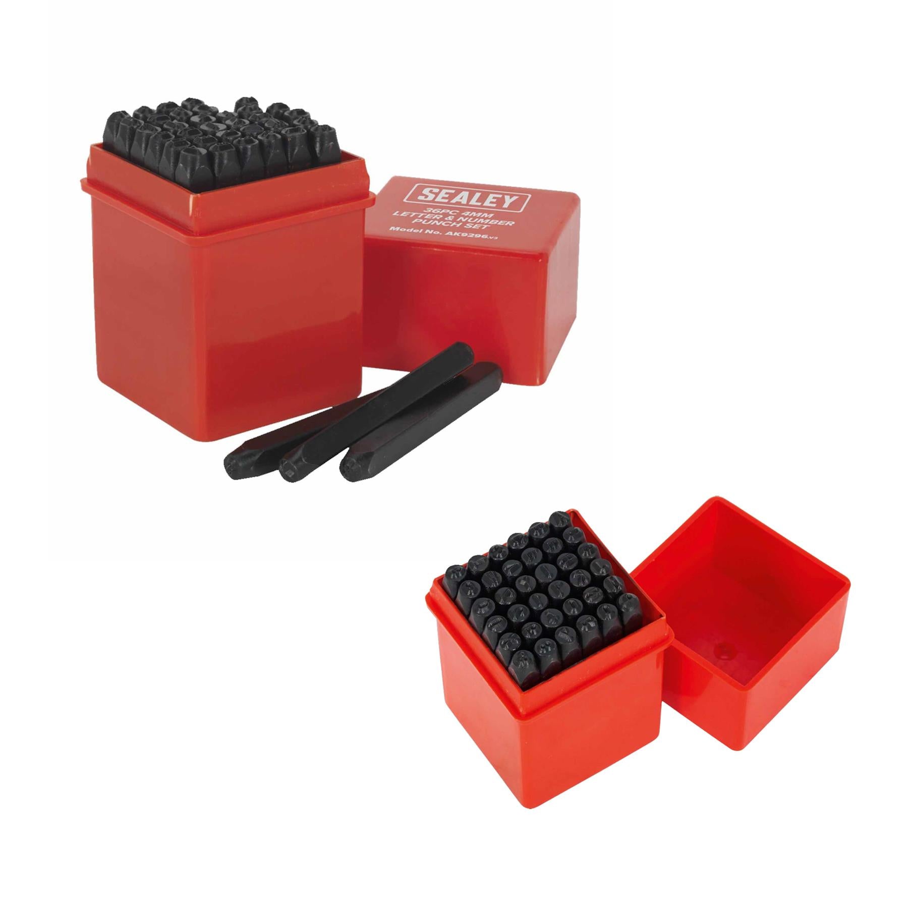 Sealey Letter & Number Punch Set 36pc 4mm