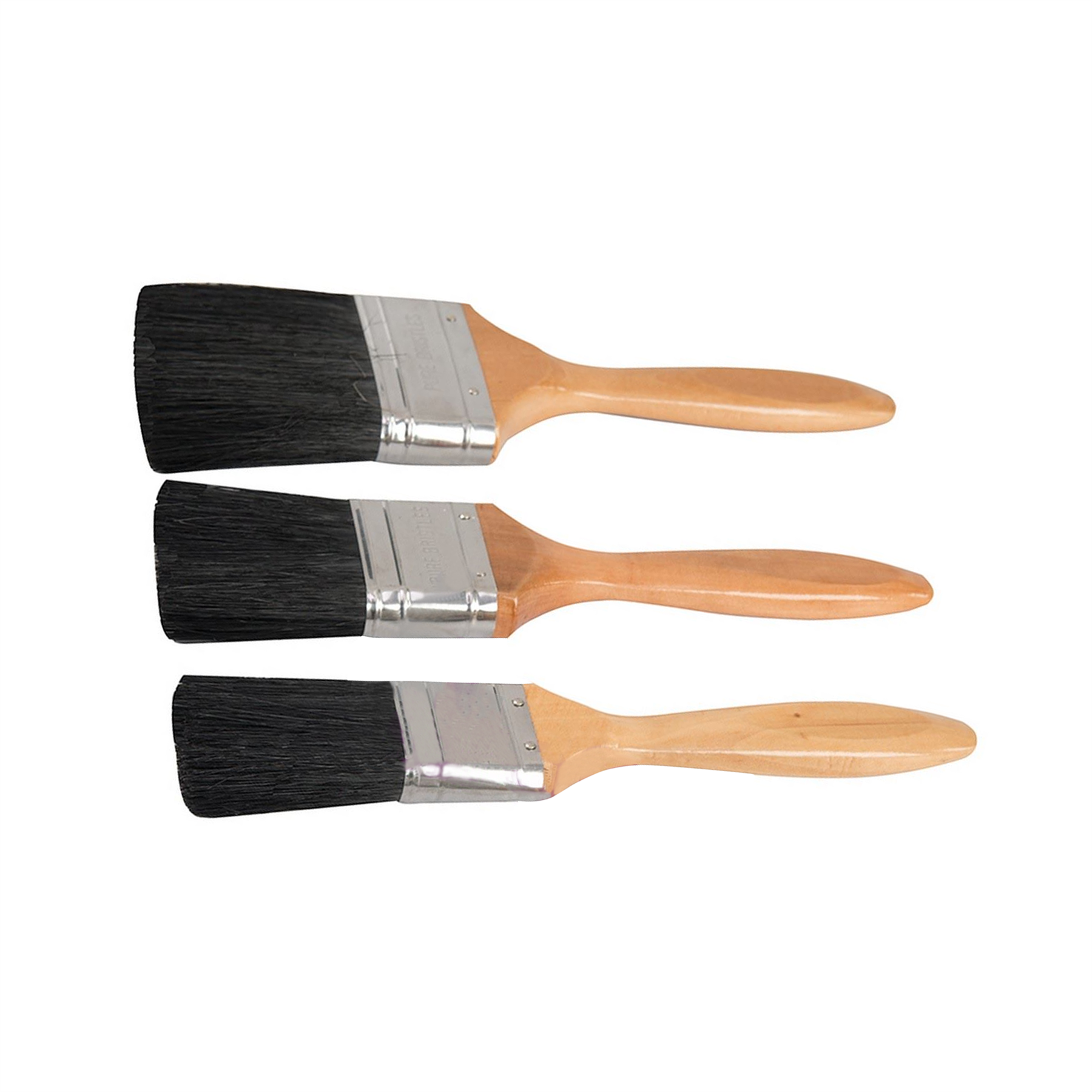 3Pce Premium Thick Pure Brush Set For Oil,Water Based Coatings Painting DIY