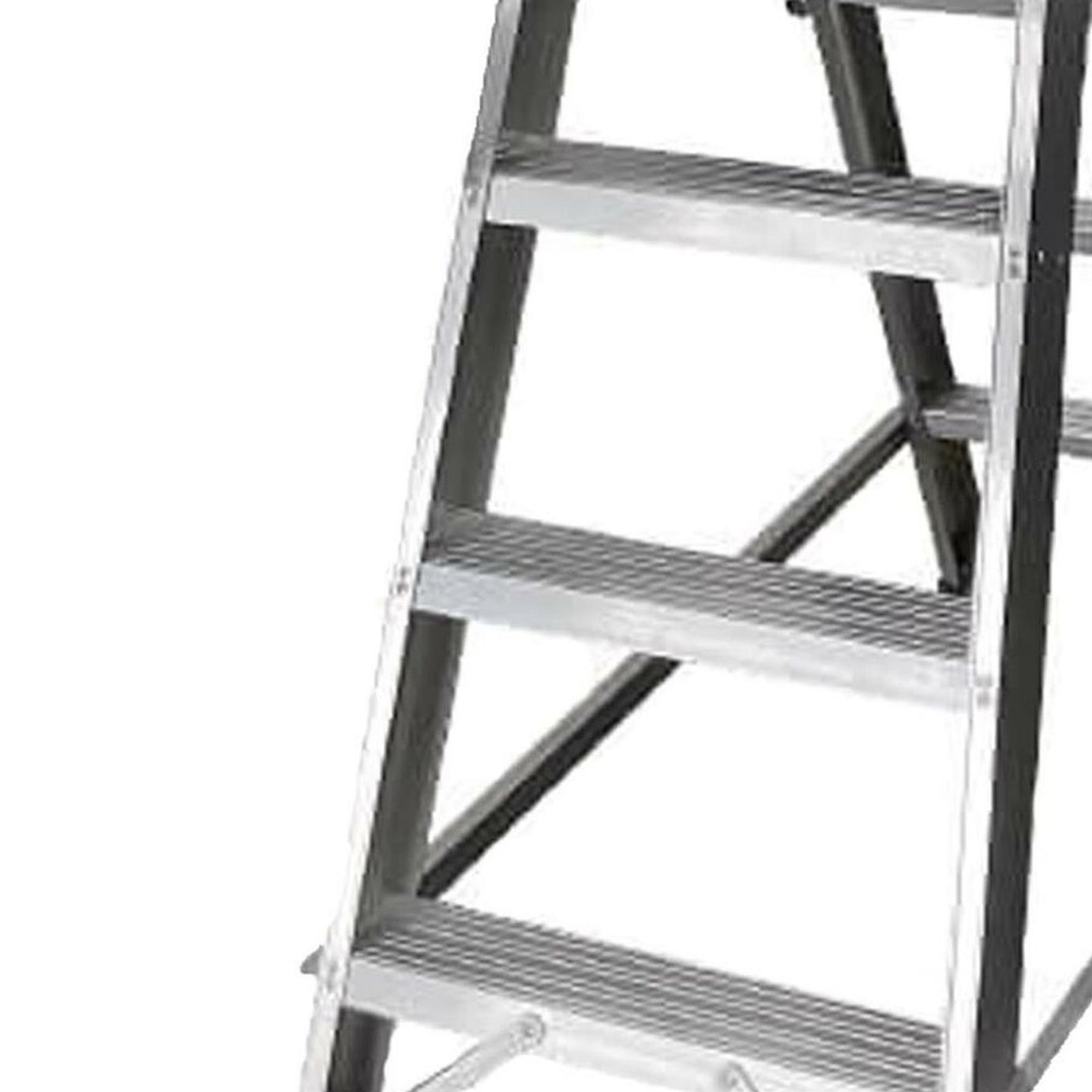 Dapetz Aluminium 5 Tread Double Sided Machine Step Ladder, 150 Kg, Made In Uk