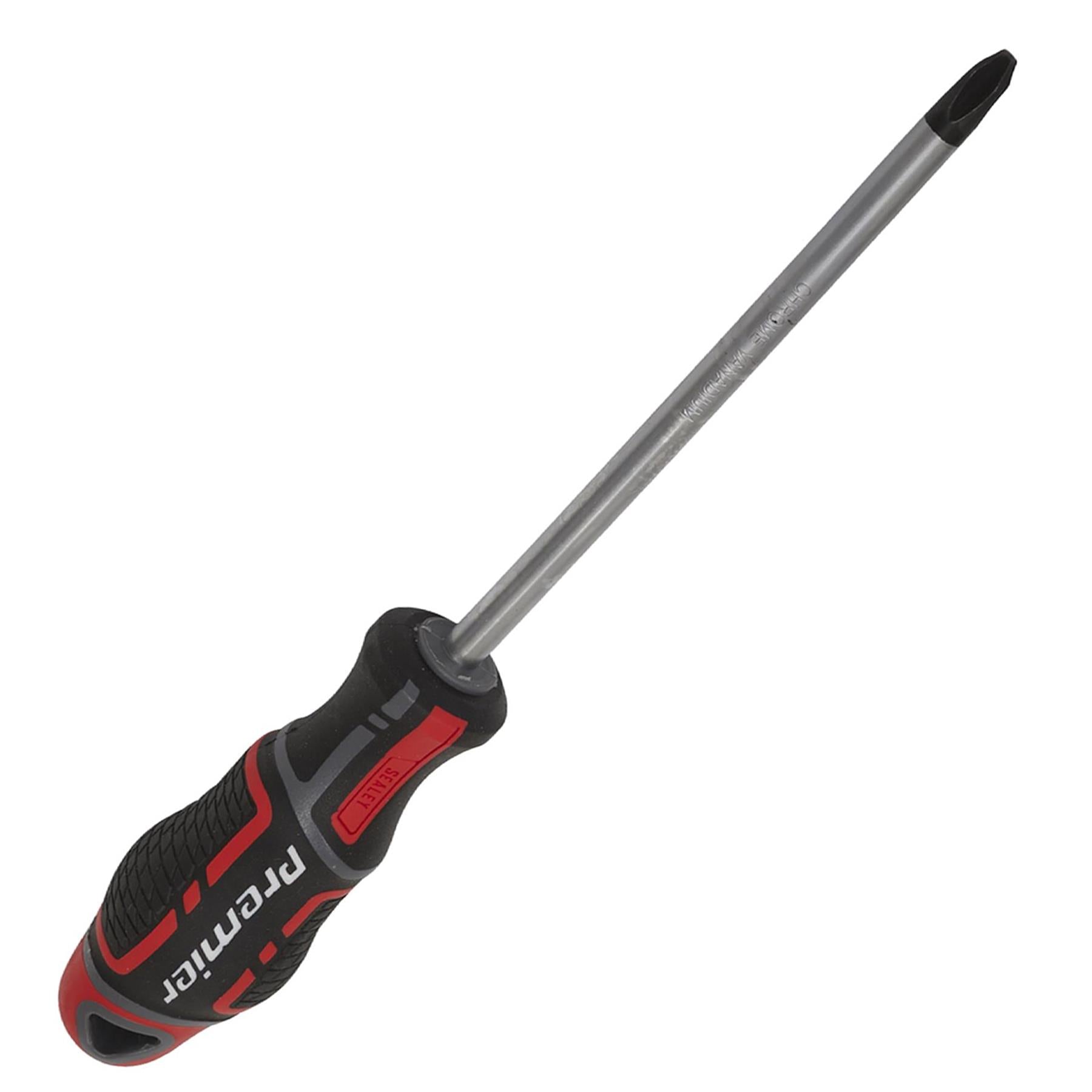 Sealey Screwdriver Phillips #3 x 150mm Plus Soft Grip Handle Magnetic GripMAX
