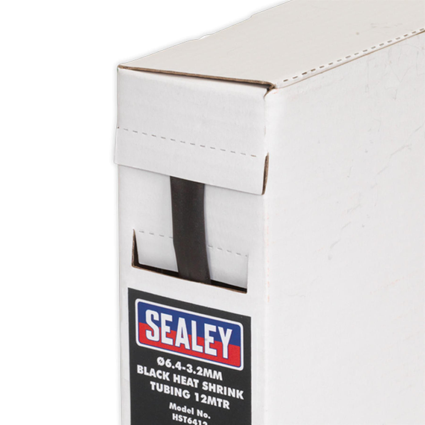 Sealey Heat Shrink Tubing Black 6.4-3.2mm 12m