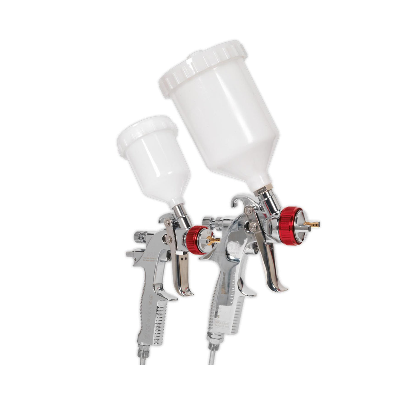 Sealey HVLP Gravity Feed Top Coat/Touch-Up Spray Gun Set