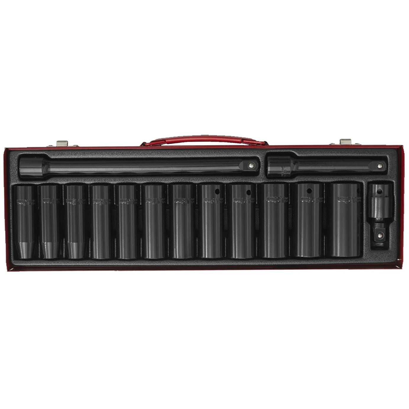 Sealey Impact Socket Set 15pc 1/2"Sq Drive Deep Metric