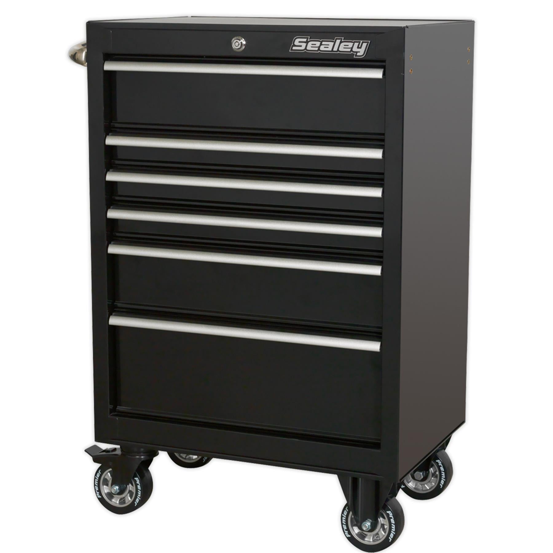 Sealey Rollcab 6 Drawer 675mm Heavy-Duty Black