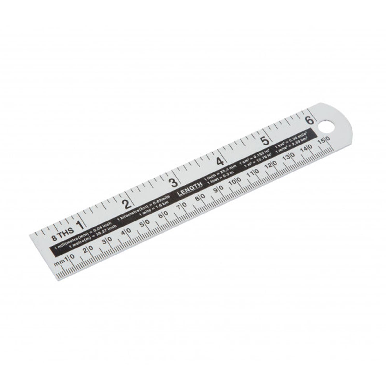 BlueSpot Aluminium Ruler Measure 6" Anodised Aluminium Light & Won't Rust
