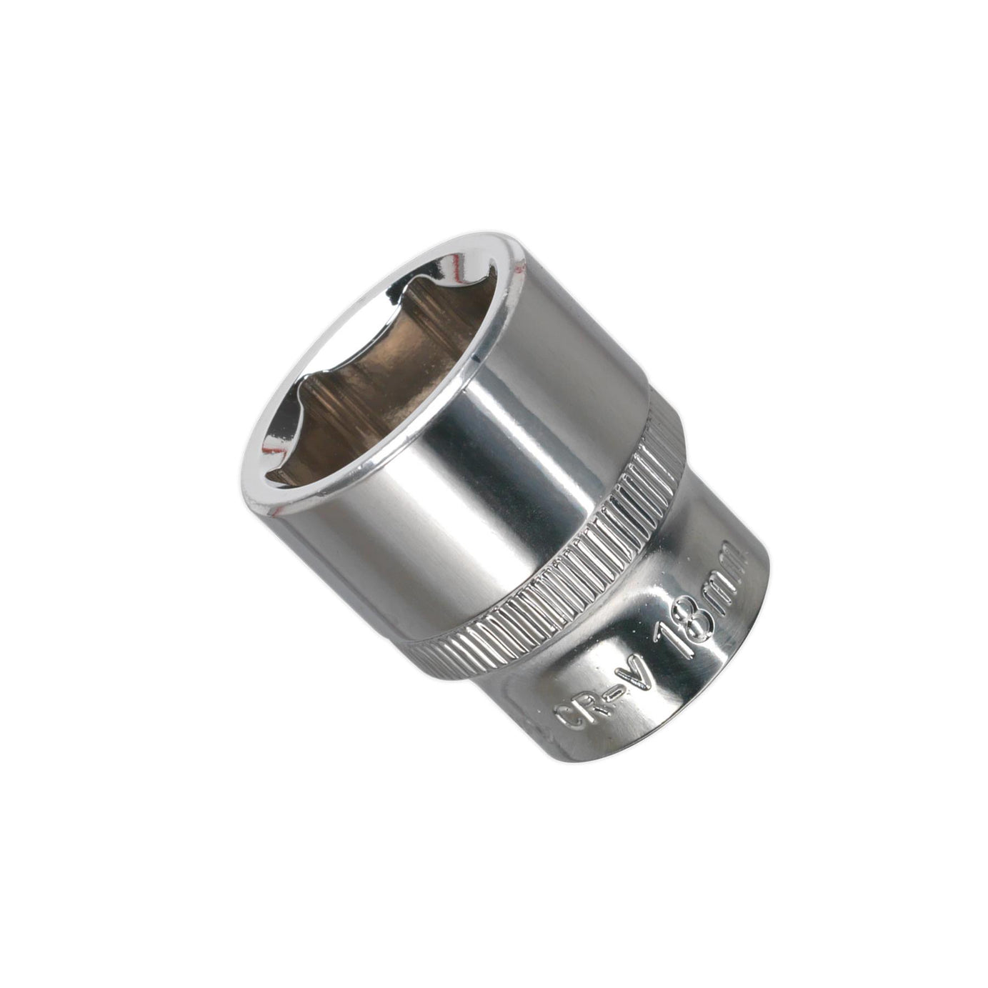 Sealey WallDrive Socket 18mm 3/8"Sq Drive Fully Polished
