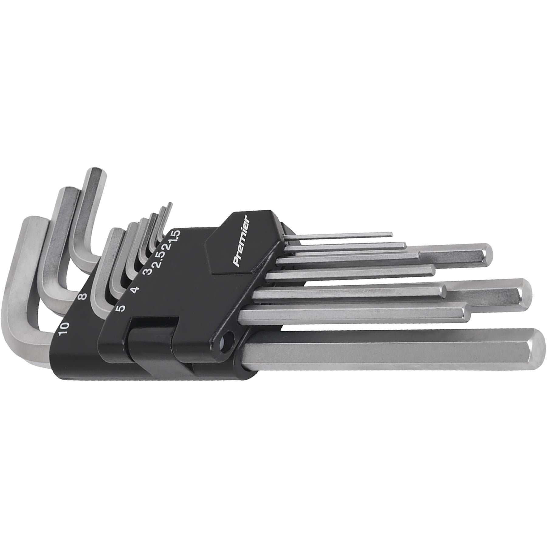 Sealey Hex Key Set 9pc Long Metric