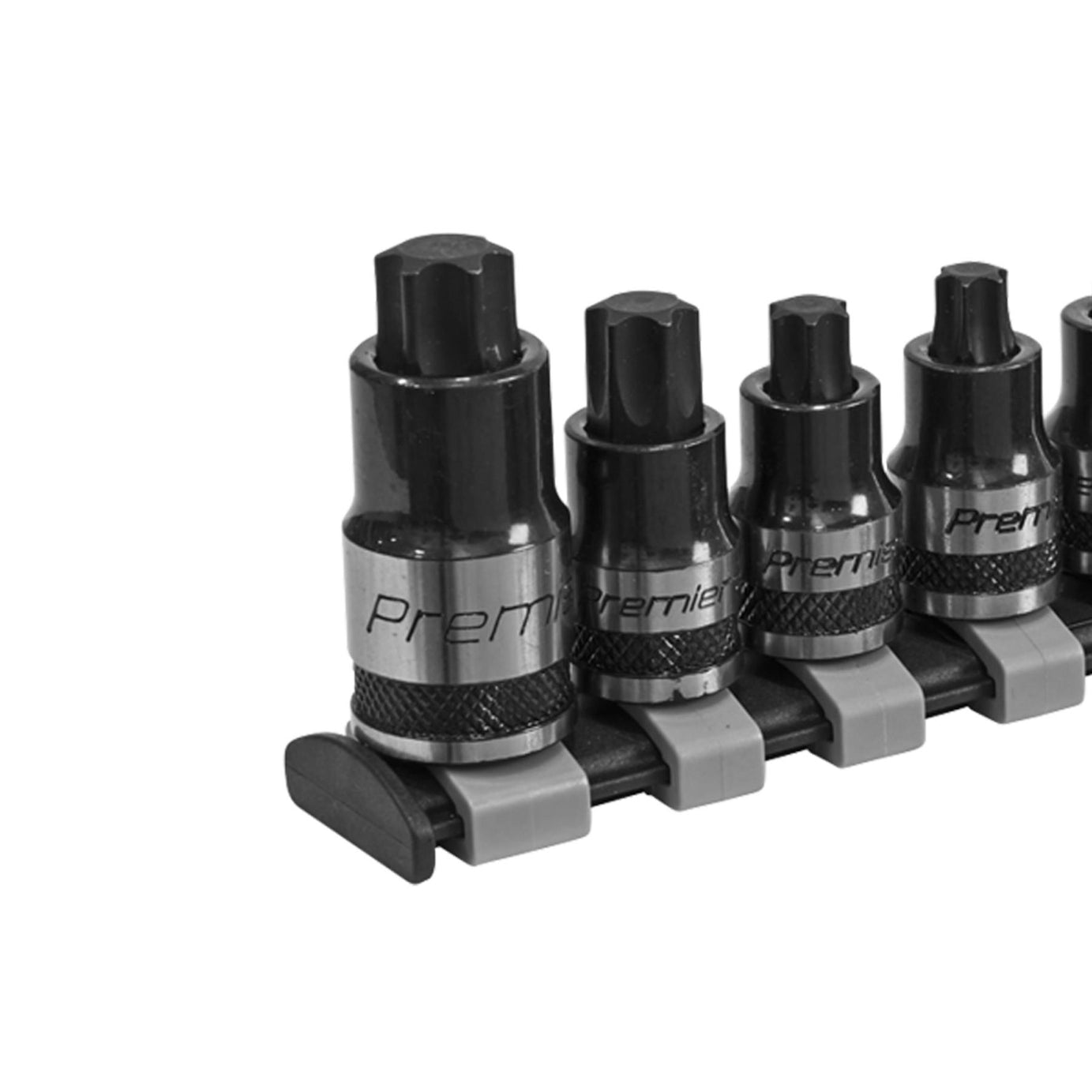 Sealey TRX-Star* Socket Bit Set 12pc Stubby 1/4", 3/8" & 1/2"Sq Drive Black Series