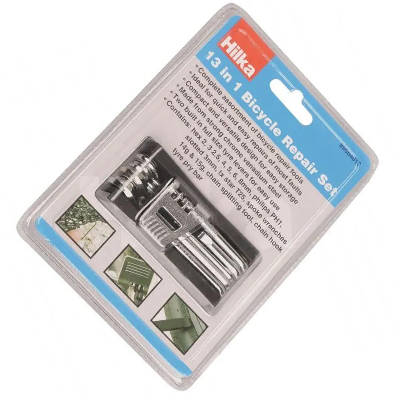 13 in 1 strong chrome vanadium steel assortment of Pocket Bicycle Repair Set