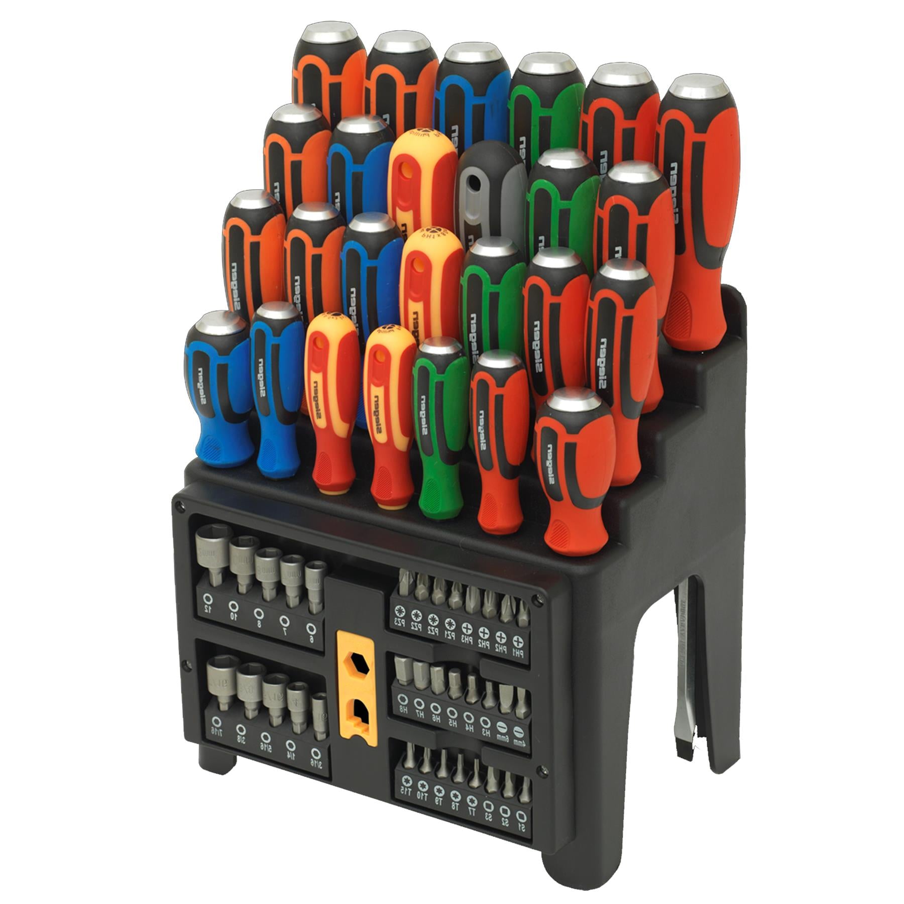 Sealey Hammer-Thru Screwdriver, Bit & Nut Driver Set 61pc