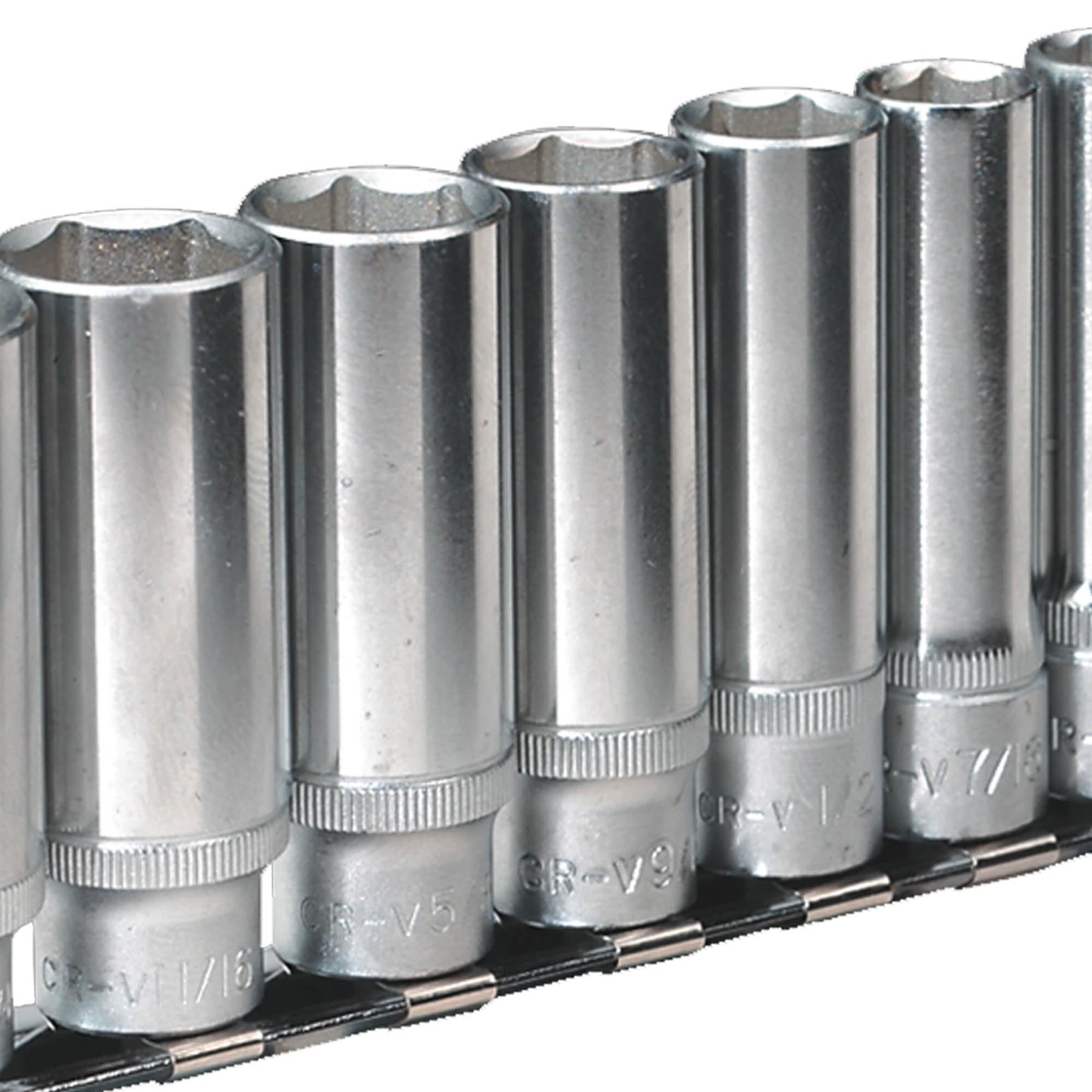 Sealey Socket Set 8pc 3/8"Sq Drive 6pt Deep WallDrive Imperial