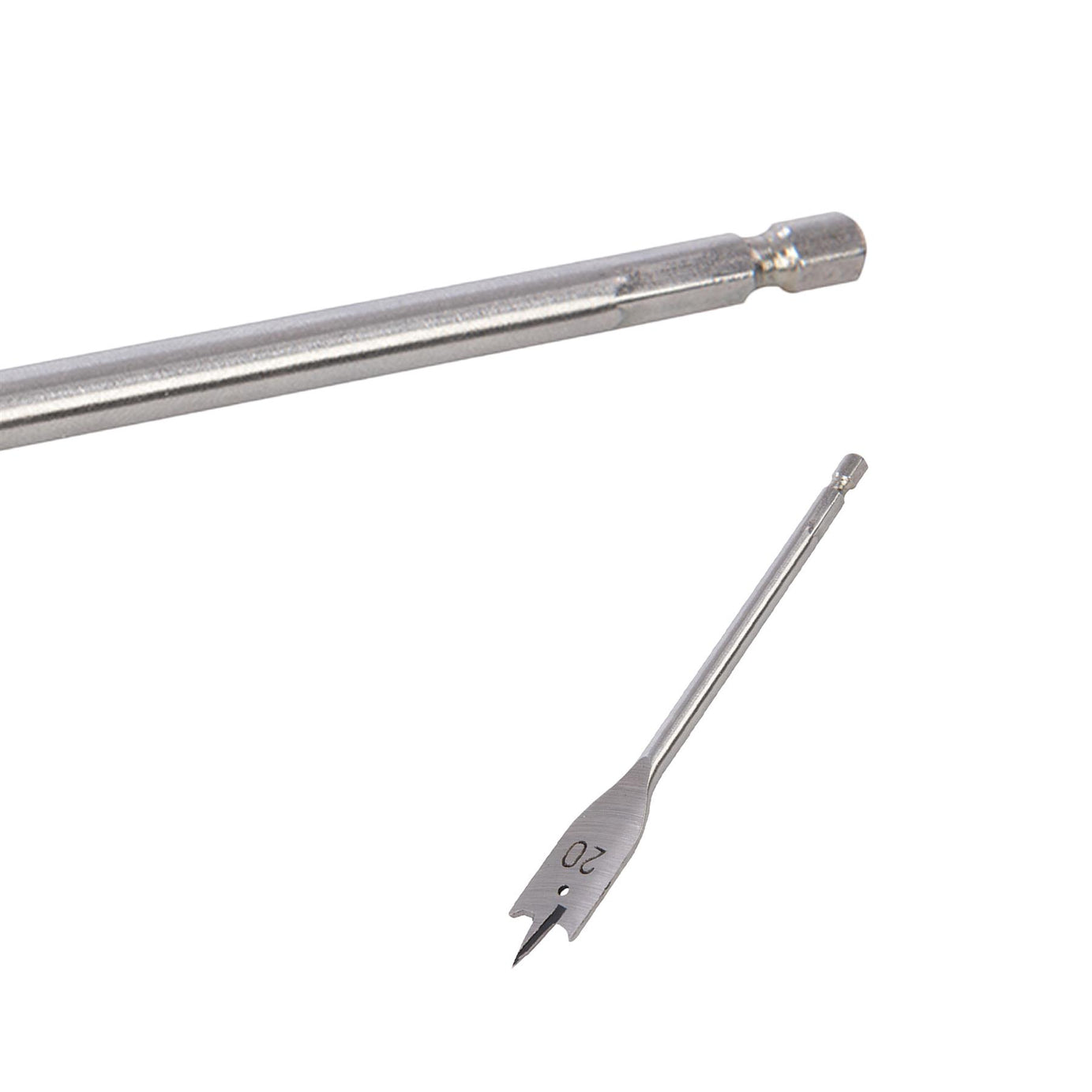 Flat Wood Drill Bit Set Titanium Hole Cutter Borer  Silver 20mm