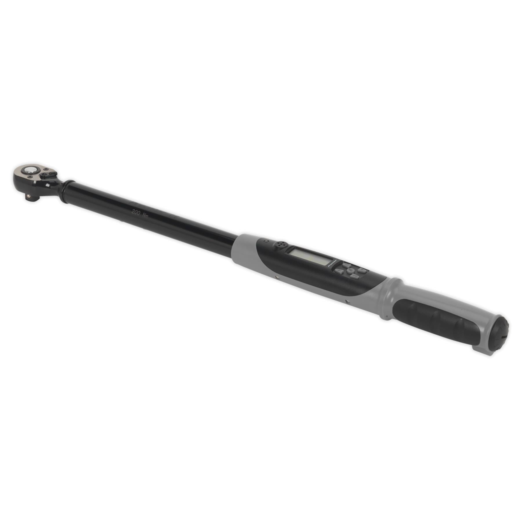 Sealey Angle Torque Wrench Digital 1/2"Sq Dr 20-200Nm Black Series