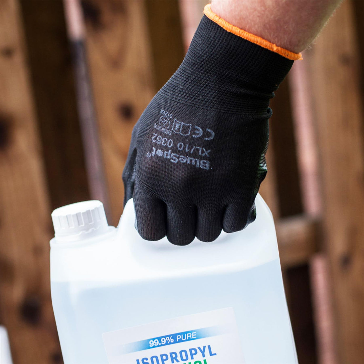 BlueSpot 1 pair Nitrile / Latex Coated Work Gloves Mens Builders Gardening Grip