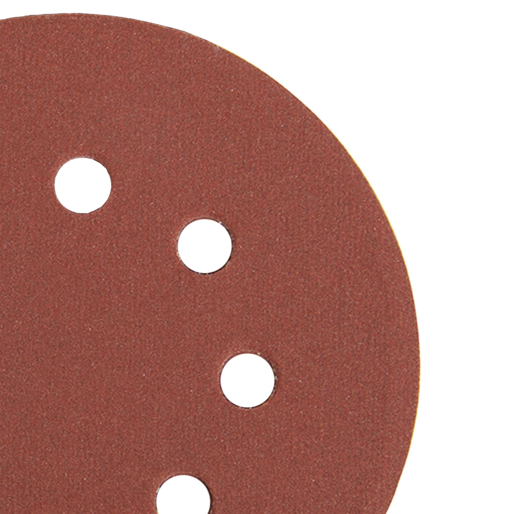 Hook & Loop Punched Disc 125mm 10Pk 4 X 60G, 2 X 80G, 2 X 120G & 2 X 240 Grit