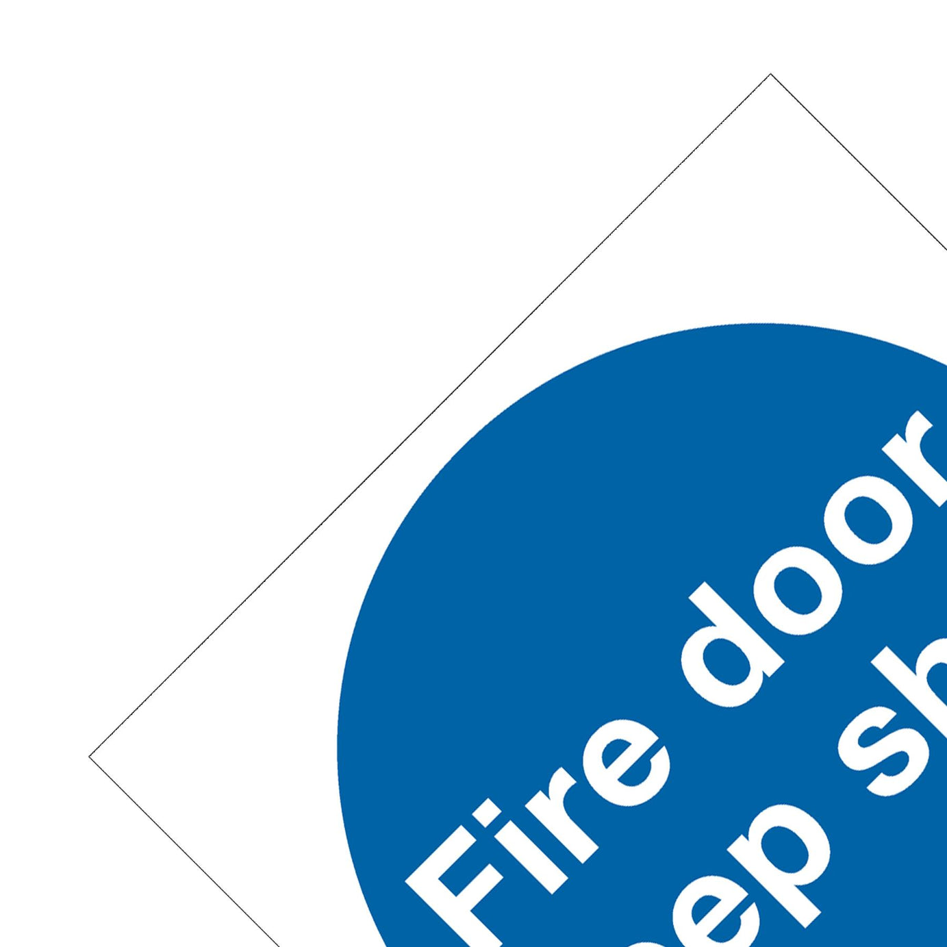 Mandatory Safety Sign - Fire Door Keep Shut - Self-Adhesive Vinyl