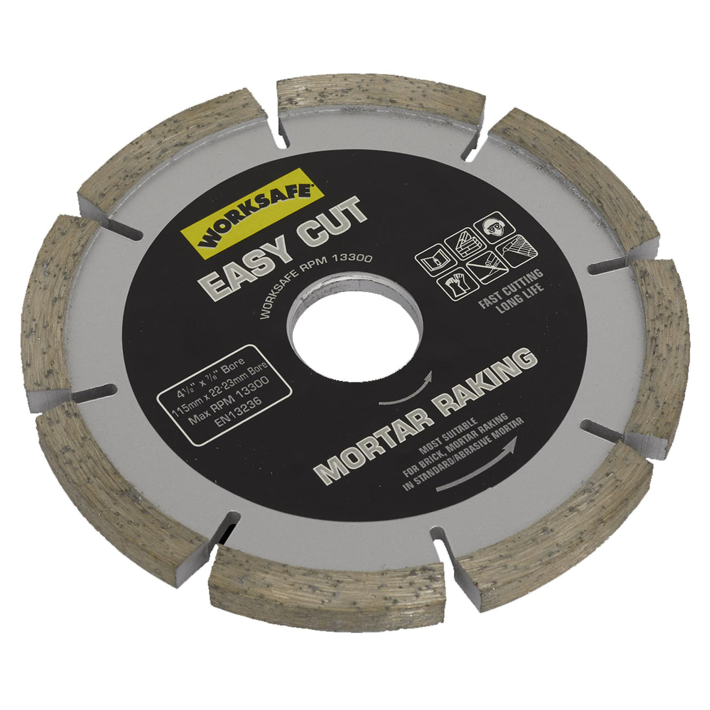 Sealey Easy Cut Diamond Blade 115 x 22mm - Mortar Raker