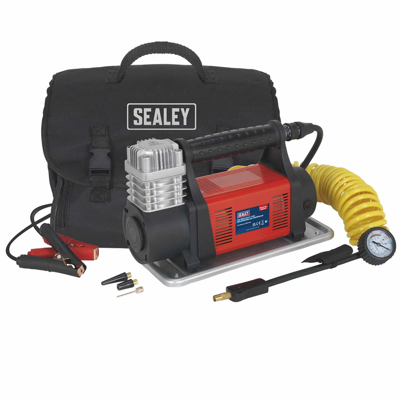 Sealey Tyre Inflator/Mini Air Compressor 12V Heavy-Duty