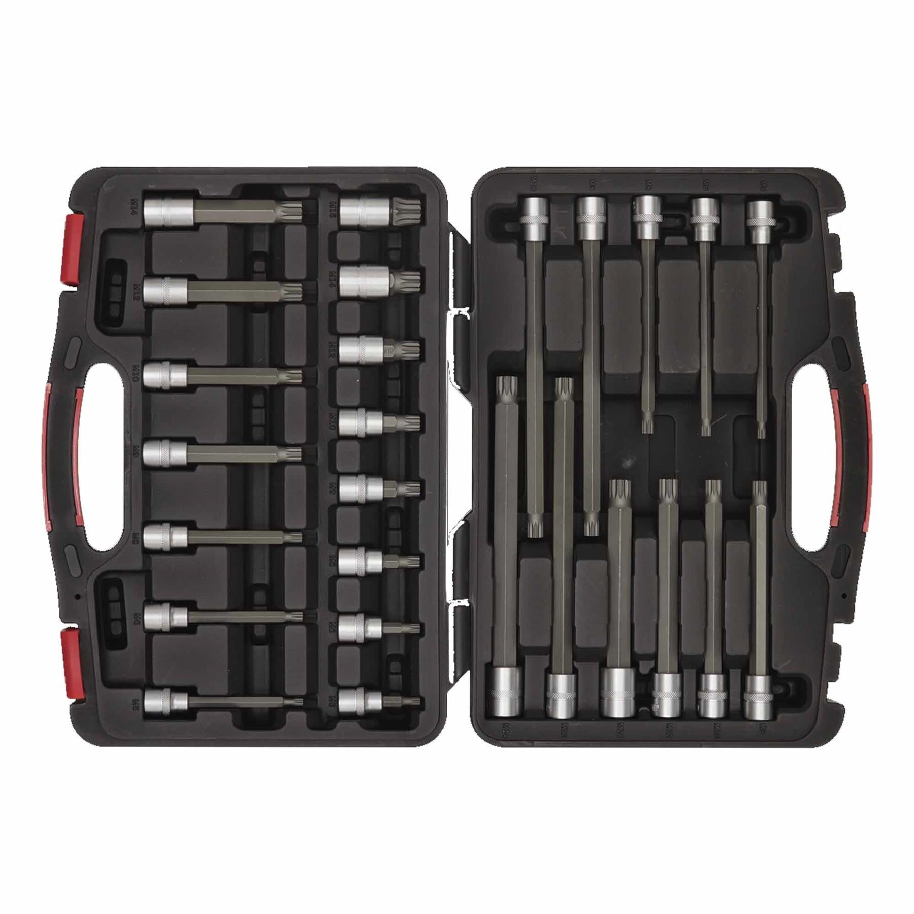 Sealey Spline Socket Bit Set 26pc 3/8"Sq Drive - Platinum Series