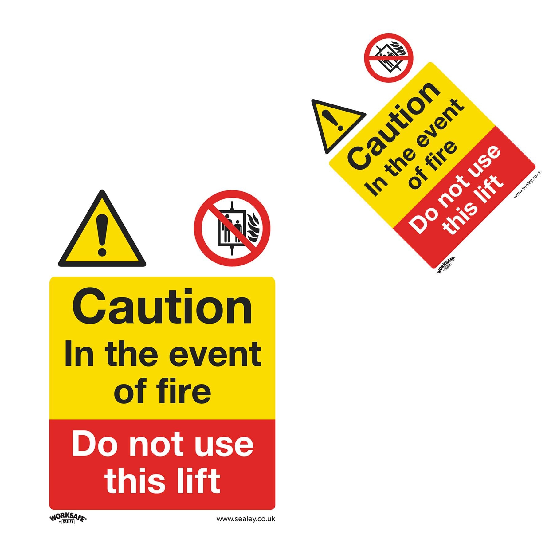 Sealey Safety Sign - Caution Do Not Use Lift - Self-Adhesive. Pk of 10