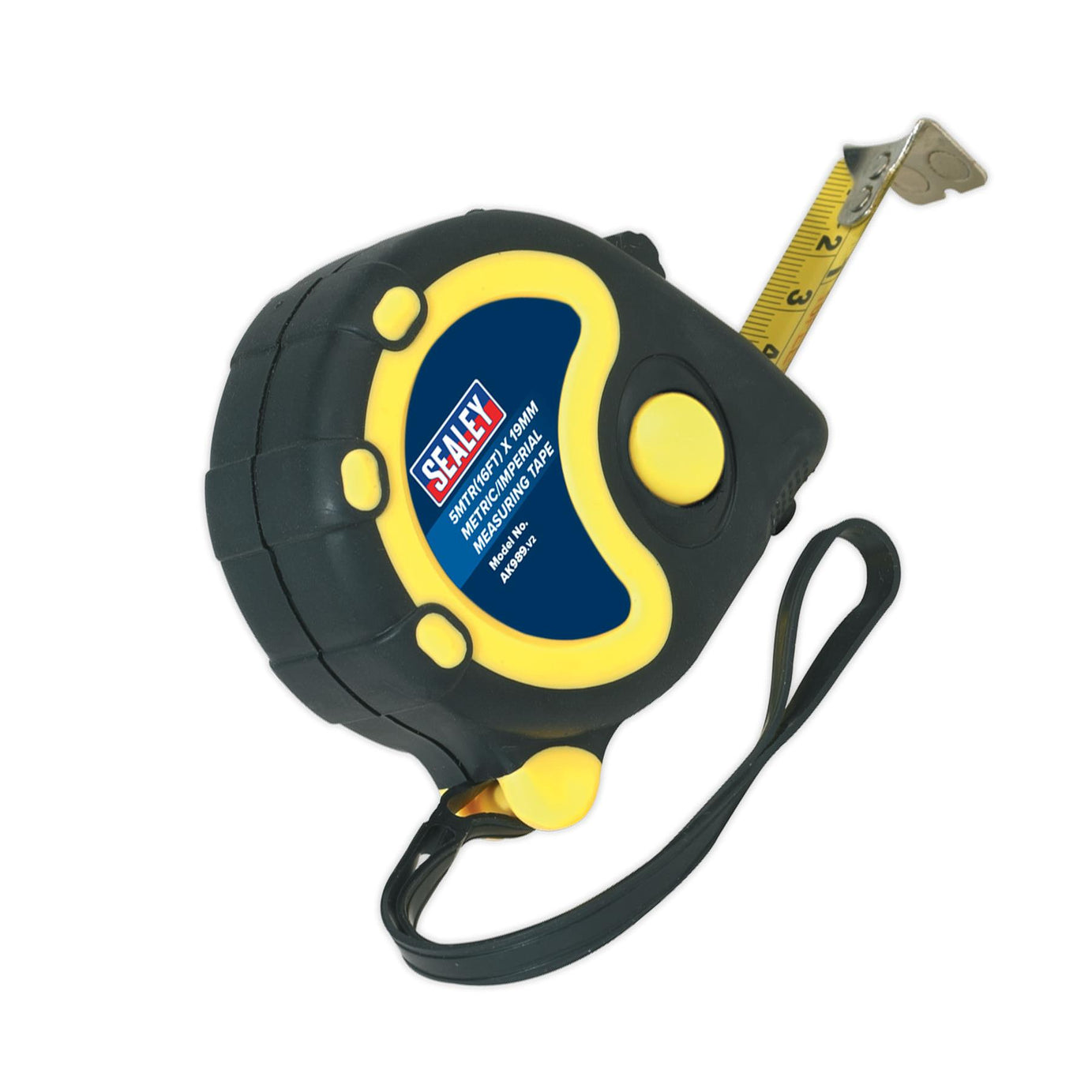 Sealey Rubber Tape Measure 5m(16ft) x 19mm - Metric/Imperial