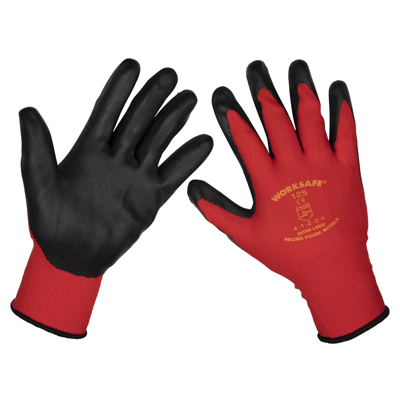 Sealey Flexi Grip Nitrile Palm Gloves (X-Large) - Pack of 6 Pairs