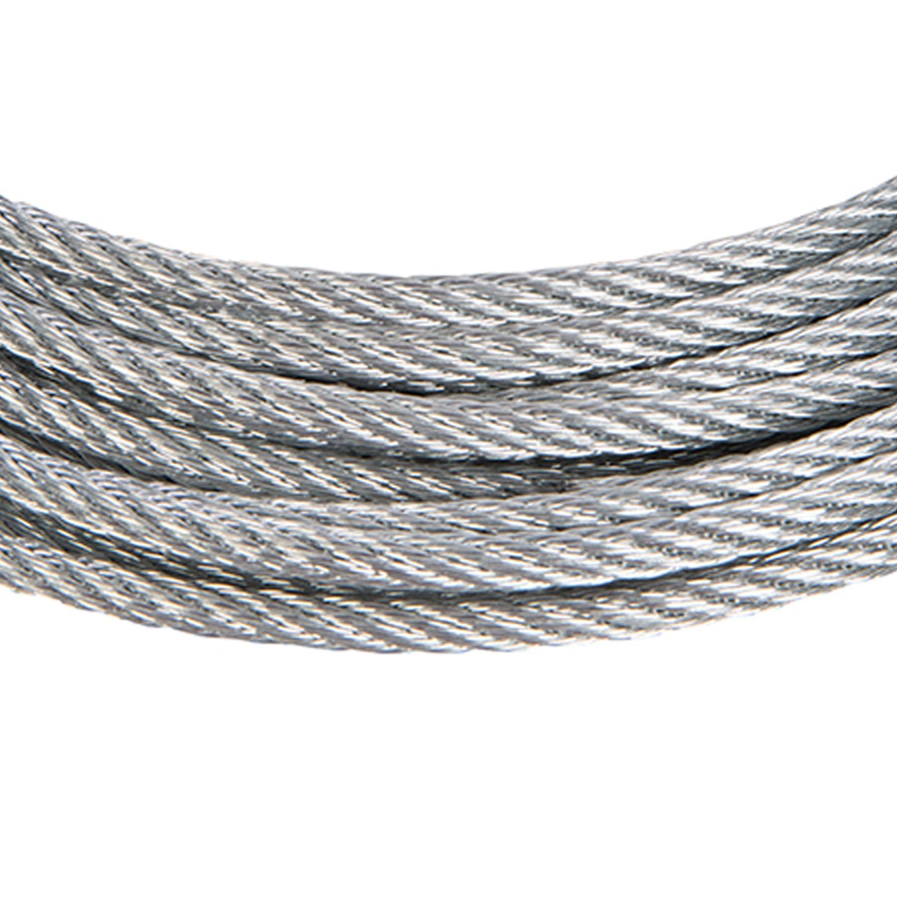 Galvanised Wire Rope - 4mm X 10M Zinc Plated Corrosion Resistant & Weatherproof