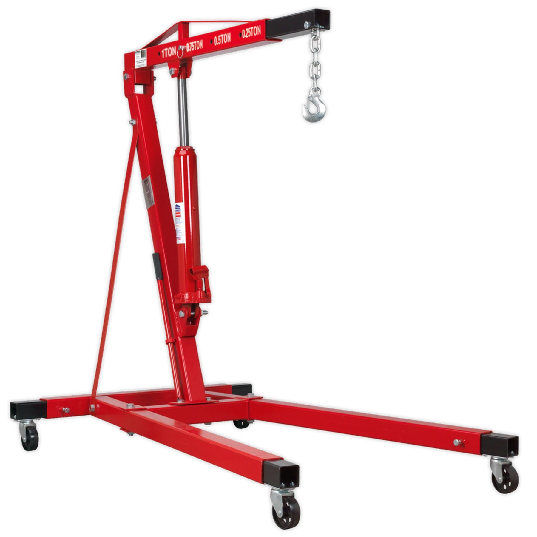 Sealey Engine Crane 1tonne Long Reach Extendable Legs