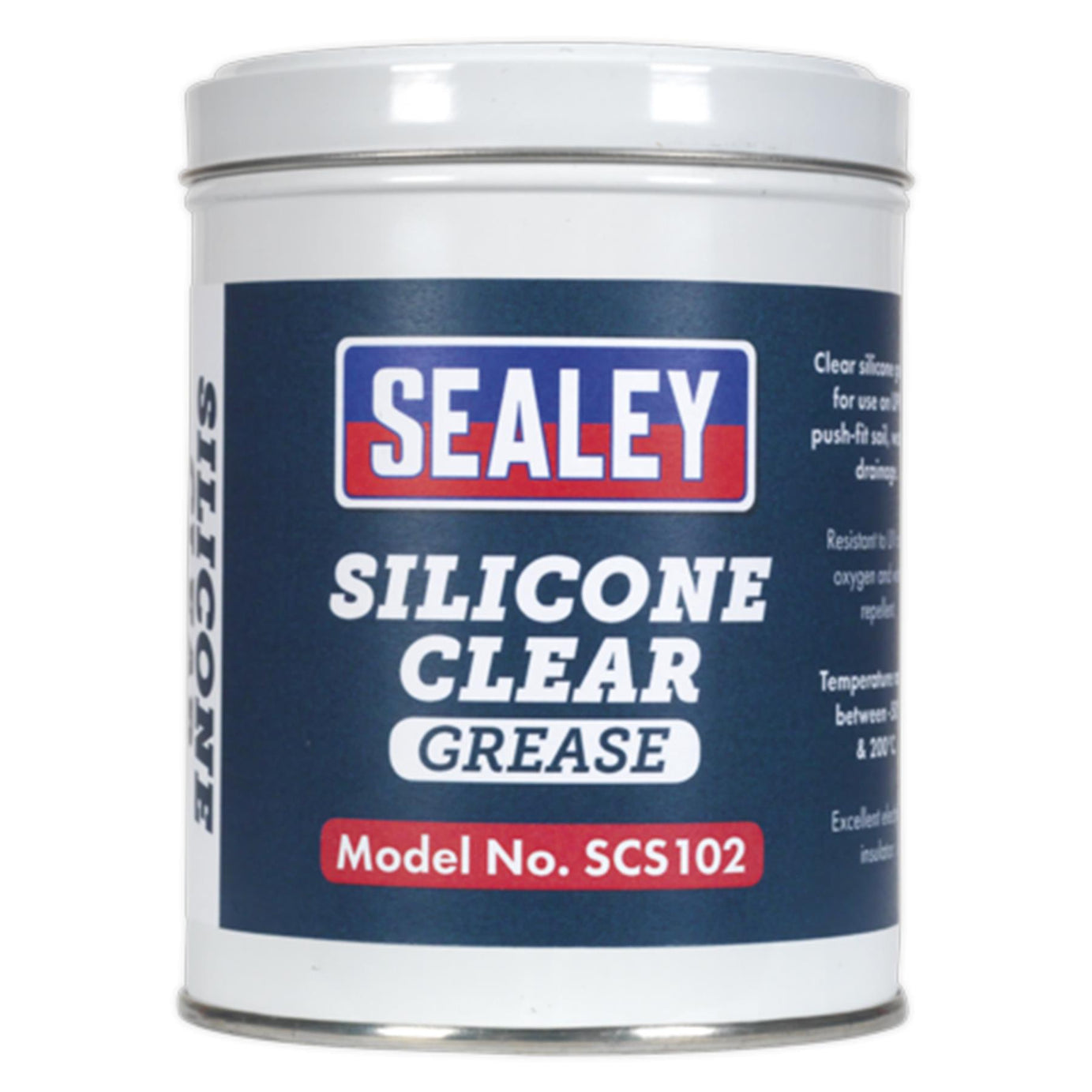 Sealey Silicone Clear Grease 500g Tin