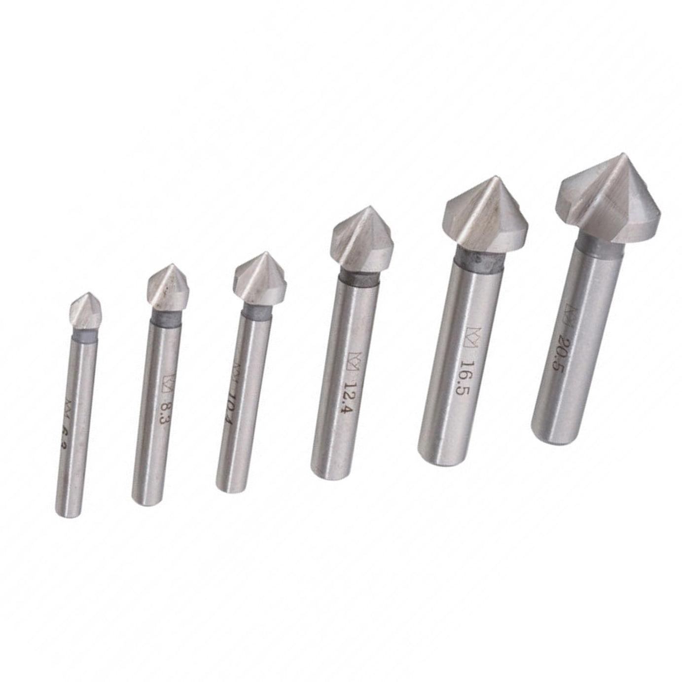 BlueSpot 6pc HSS Screw Countersink Drill Bit Set For Steel Plastic Wood Bits 6.3-20.5mm